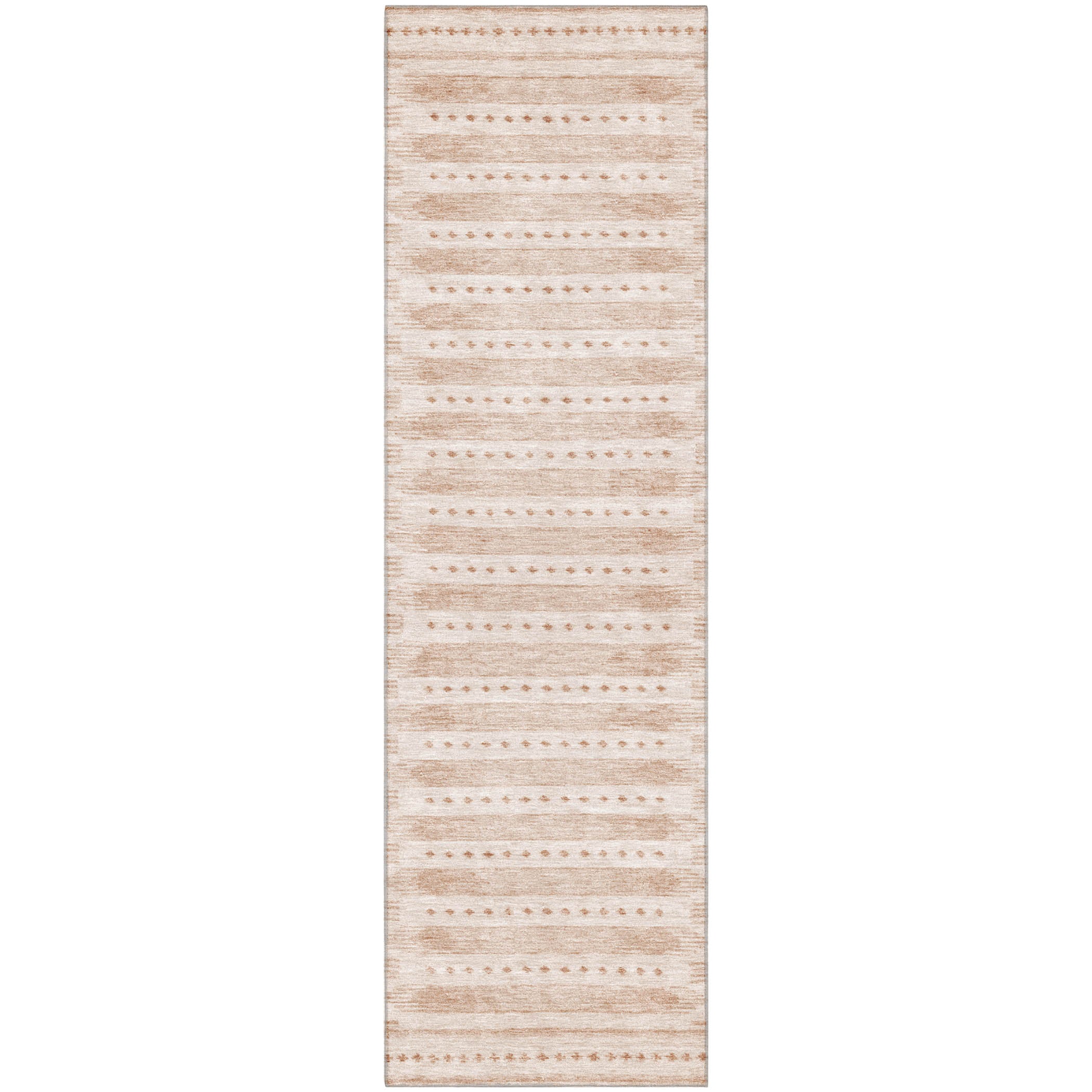 Sintra Machine Washable Transitional Salmon Orange Rug 2'3" x 7'6" #shape_Runner
