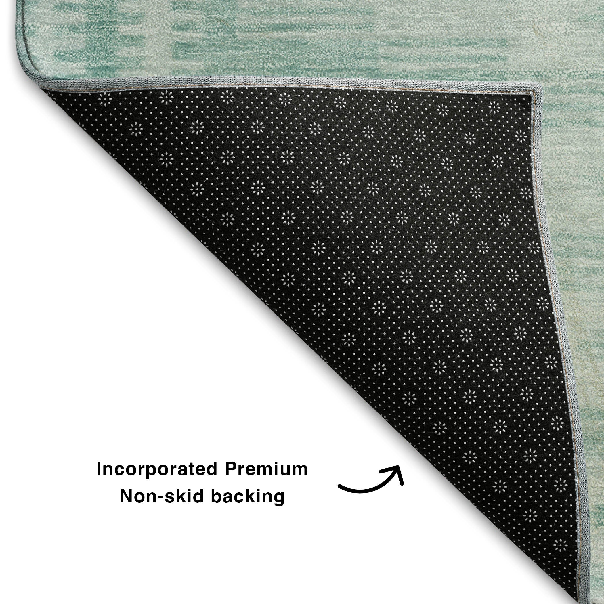 Sintra Machine Washable Transitional Turquoise Teal Rug 1'8" x 2'6" #shape_Rectangle