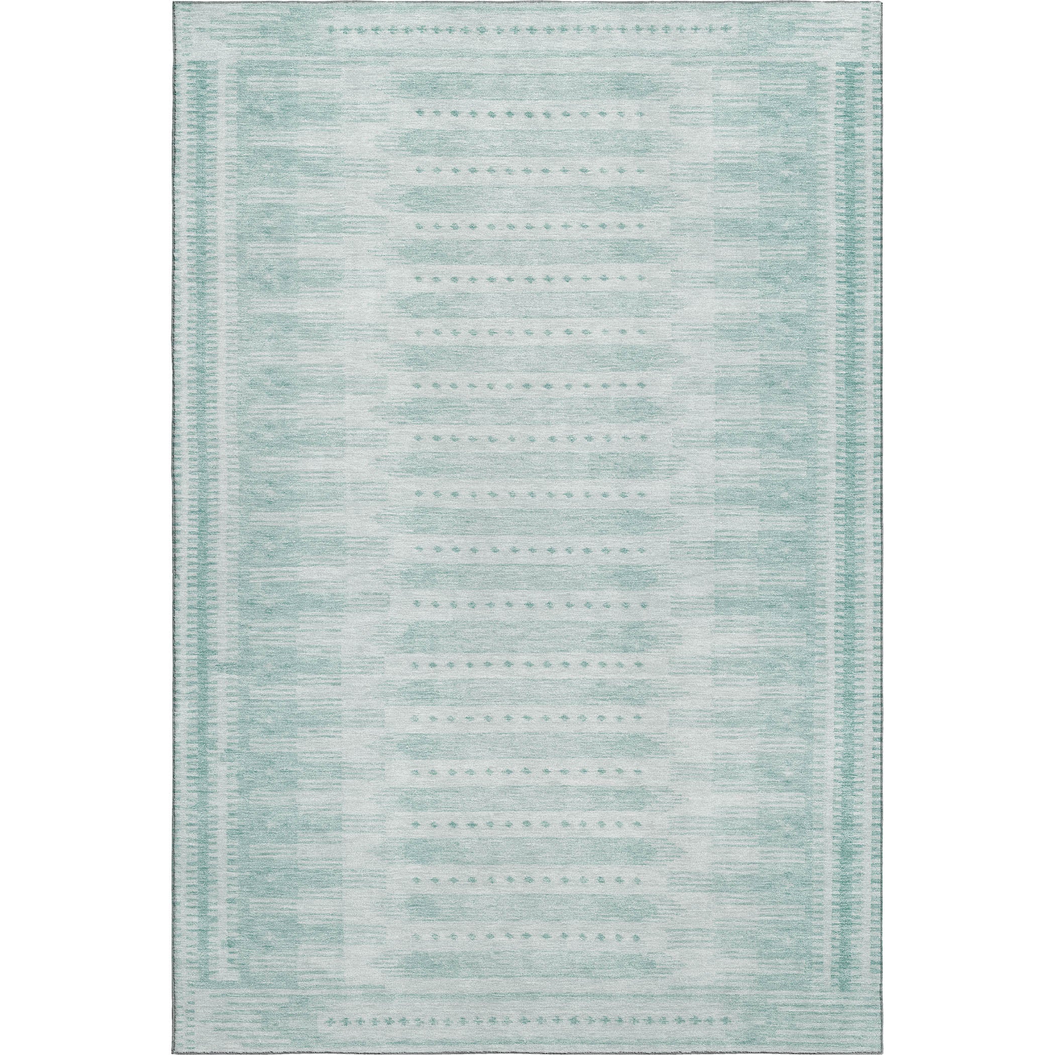 Sintra Machine Washable Transitional Turquoise Teal Rug 2'6" x 3'10" #shape_Rectangle