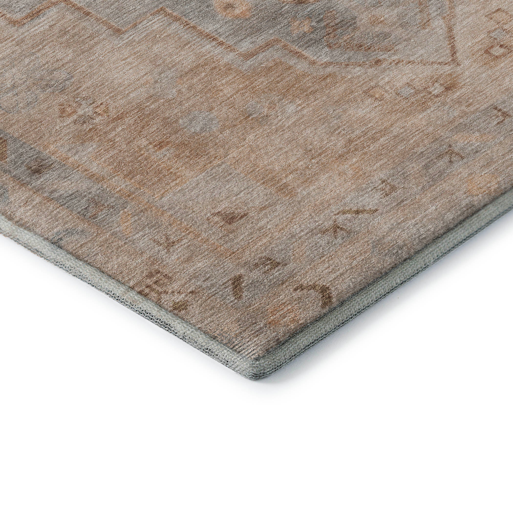 Zanzibar Machine Washable Transitional Copper Orange Rug 1'8" x 2'6" #shape_Rectangle