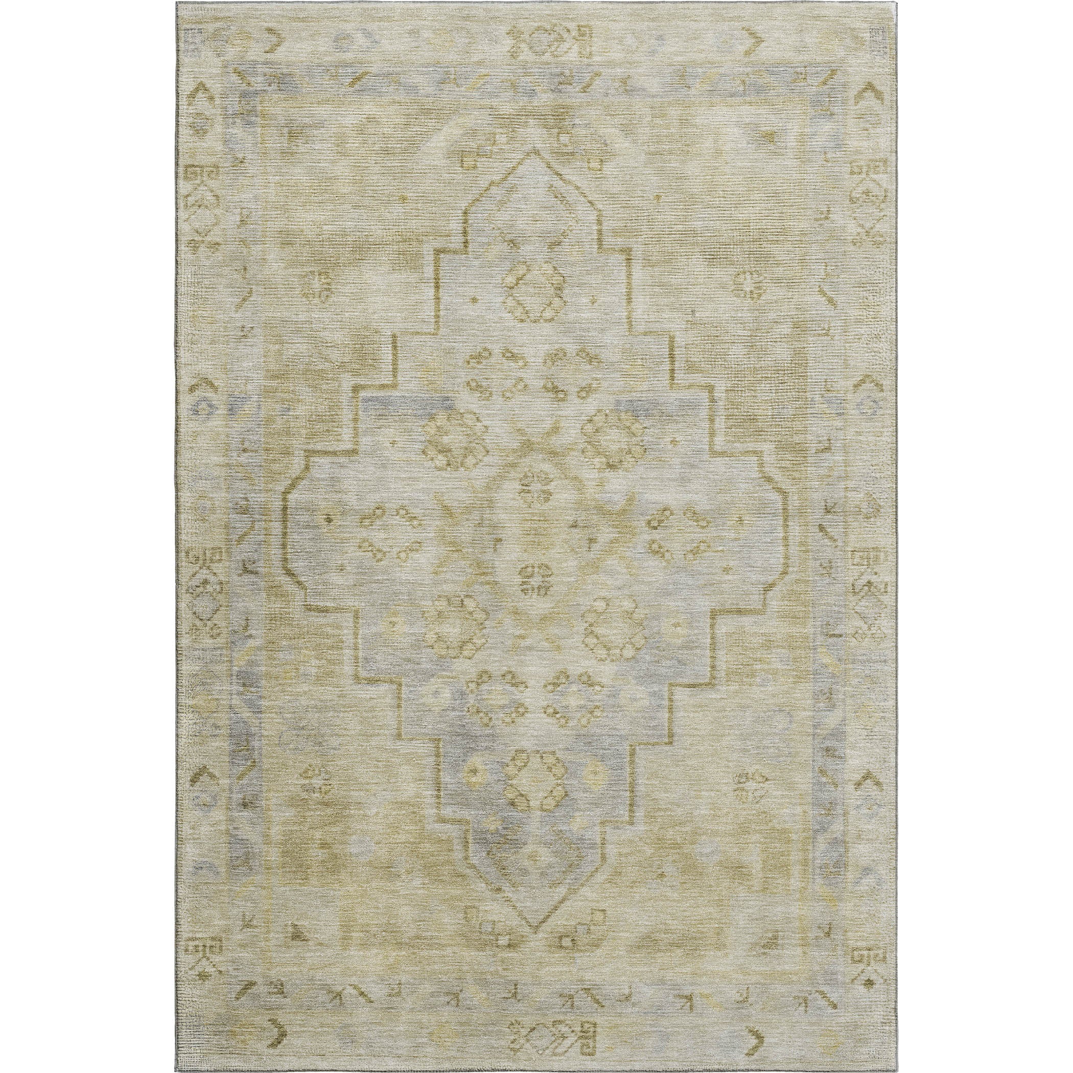 Zanzibar Machine Washable Transitional Gold Rug 2'6" x 3'10" #shape_Rectangle