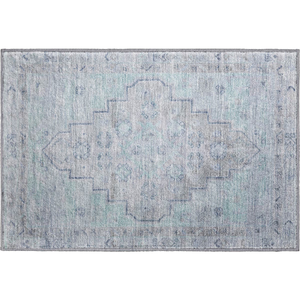 Zanzibar Machine Washable Transitional Gray Rug 1'8" x 2'6"