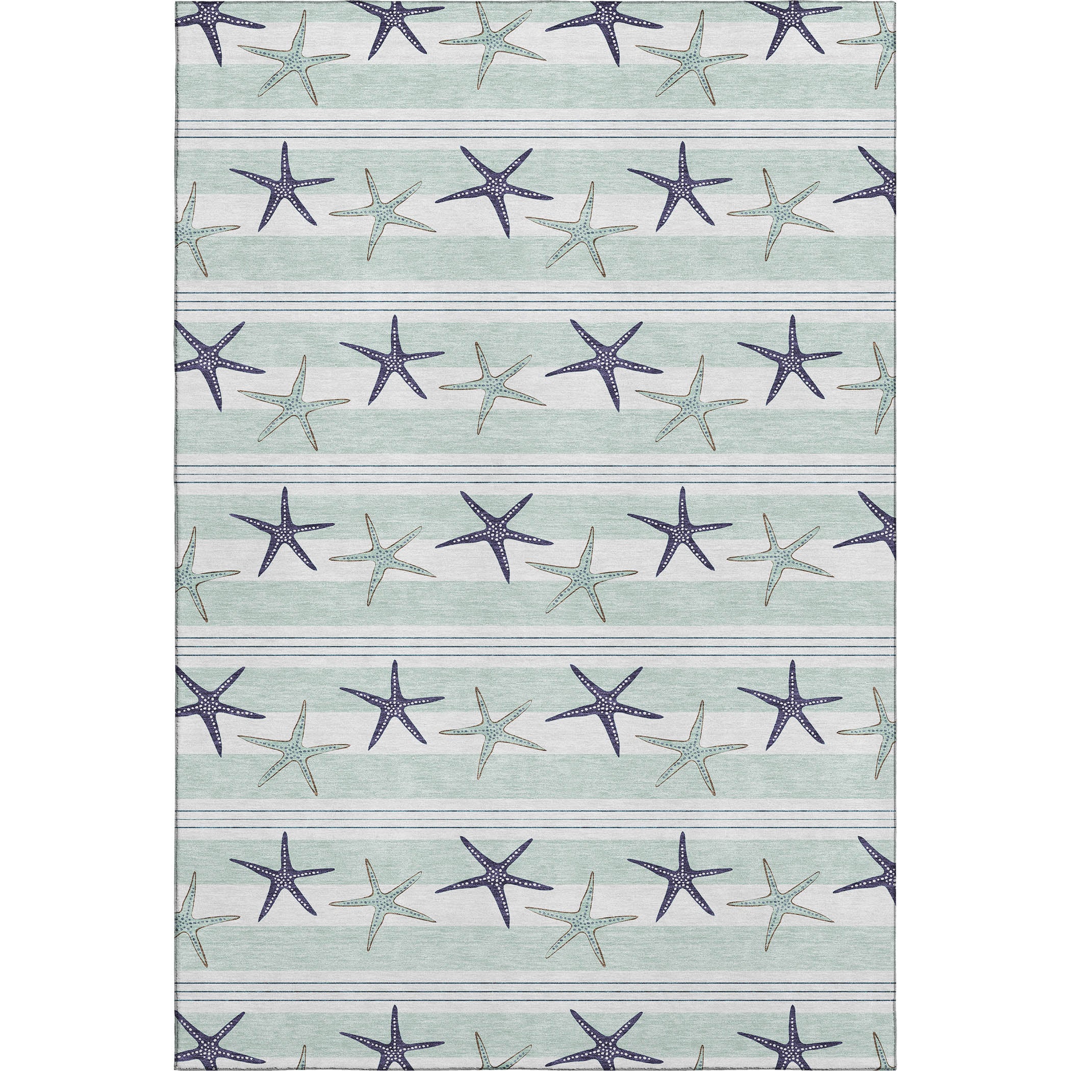 Oslo Machine Washable Coastal Seaglass Blue Rug 2'6" x 3'10" #shape_Rectangle