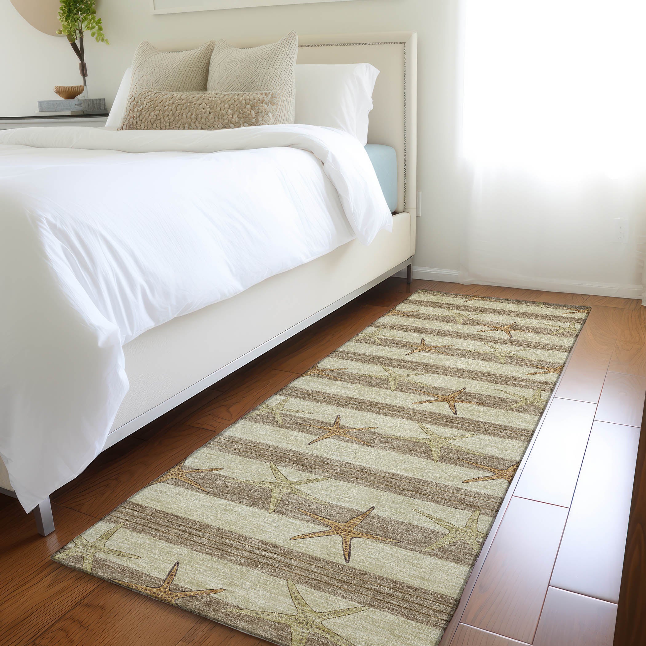 Oslo Machine Washable Coastal Tan Beige Rug 2'3" x 7'6" #shape_Runner