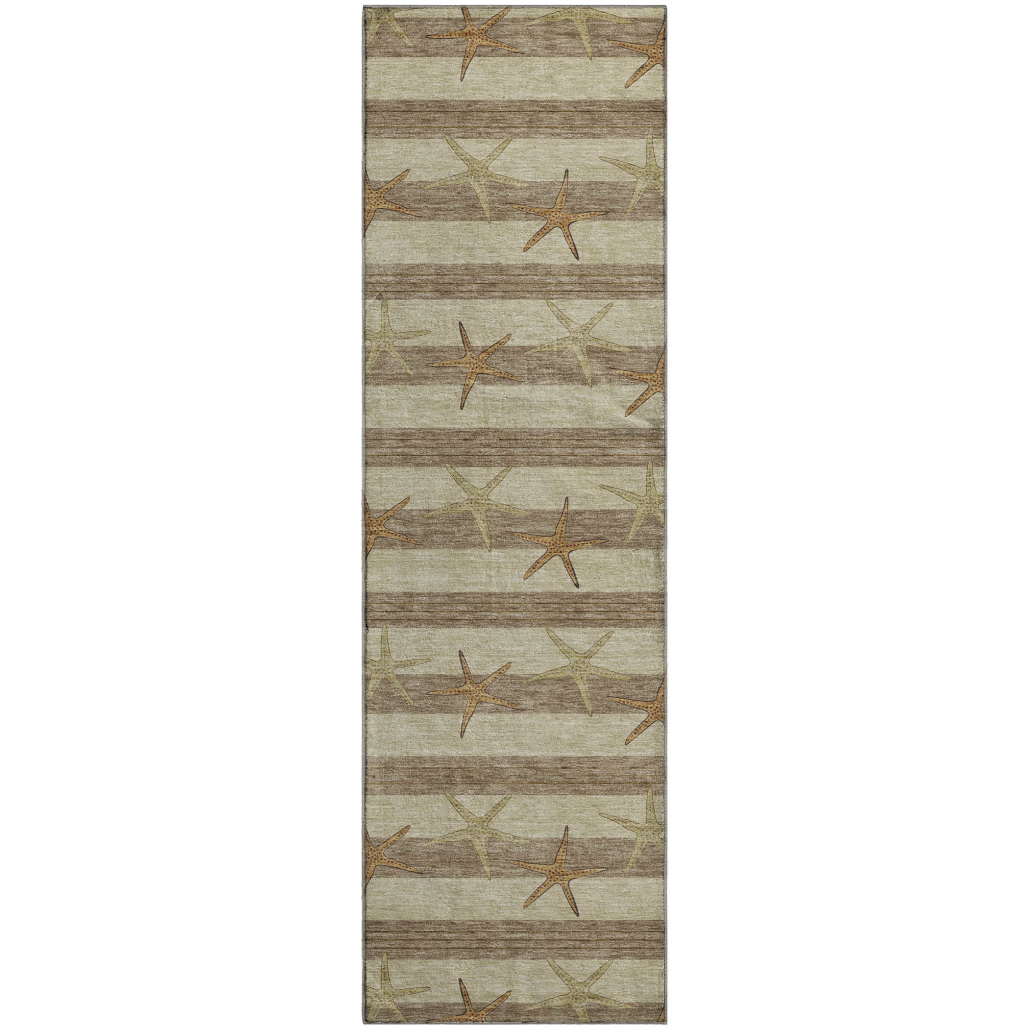Oslo Machine Washable Coastal Tan Beige Rug 2'3" x 7'6" #shape_Runner