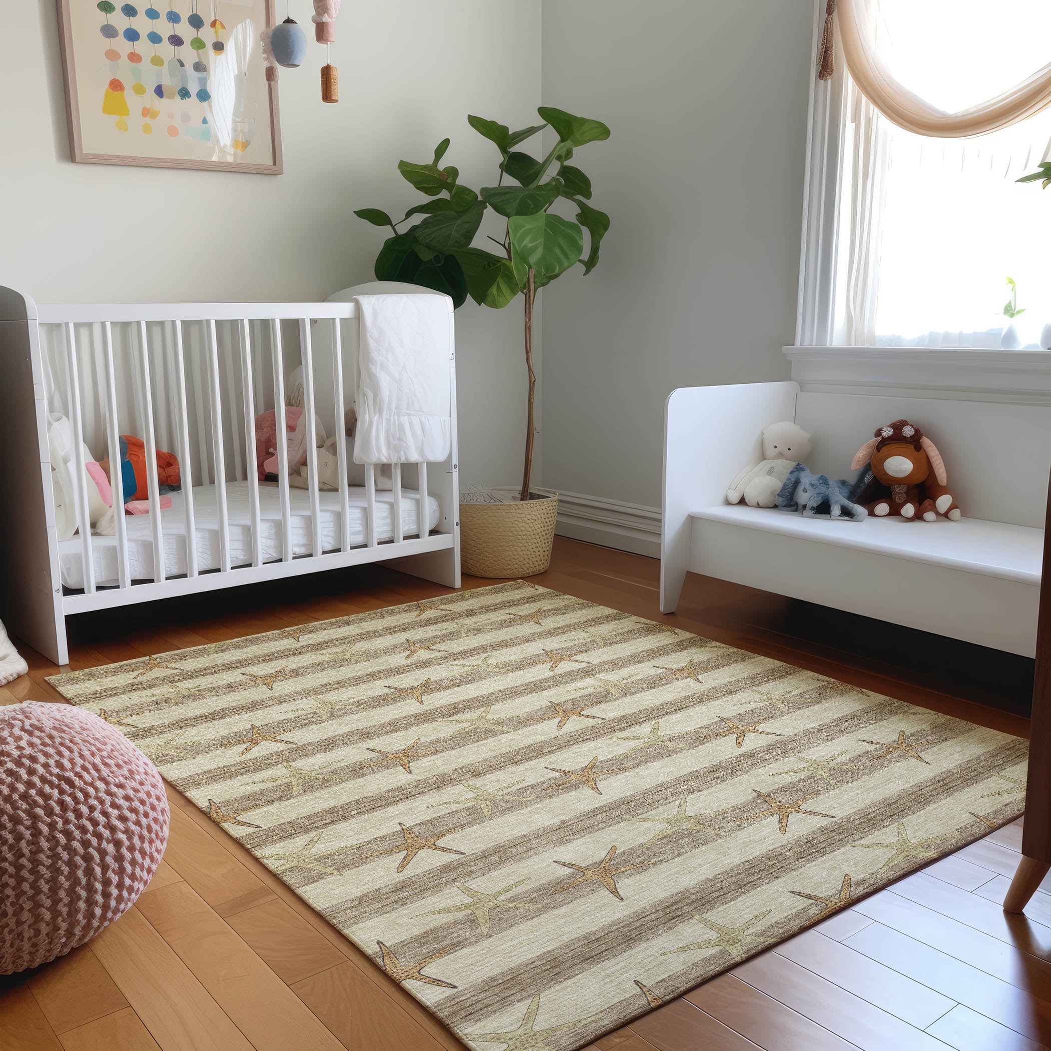 Oslo Machine Washable Coastal Tan Beige Rug 2'6" x 3'10" #shape_Rectangle