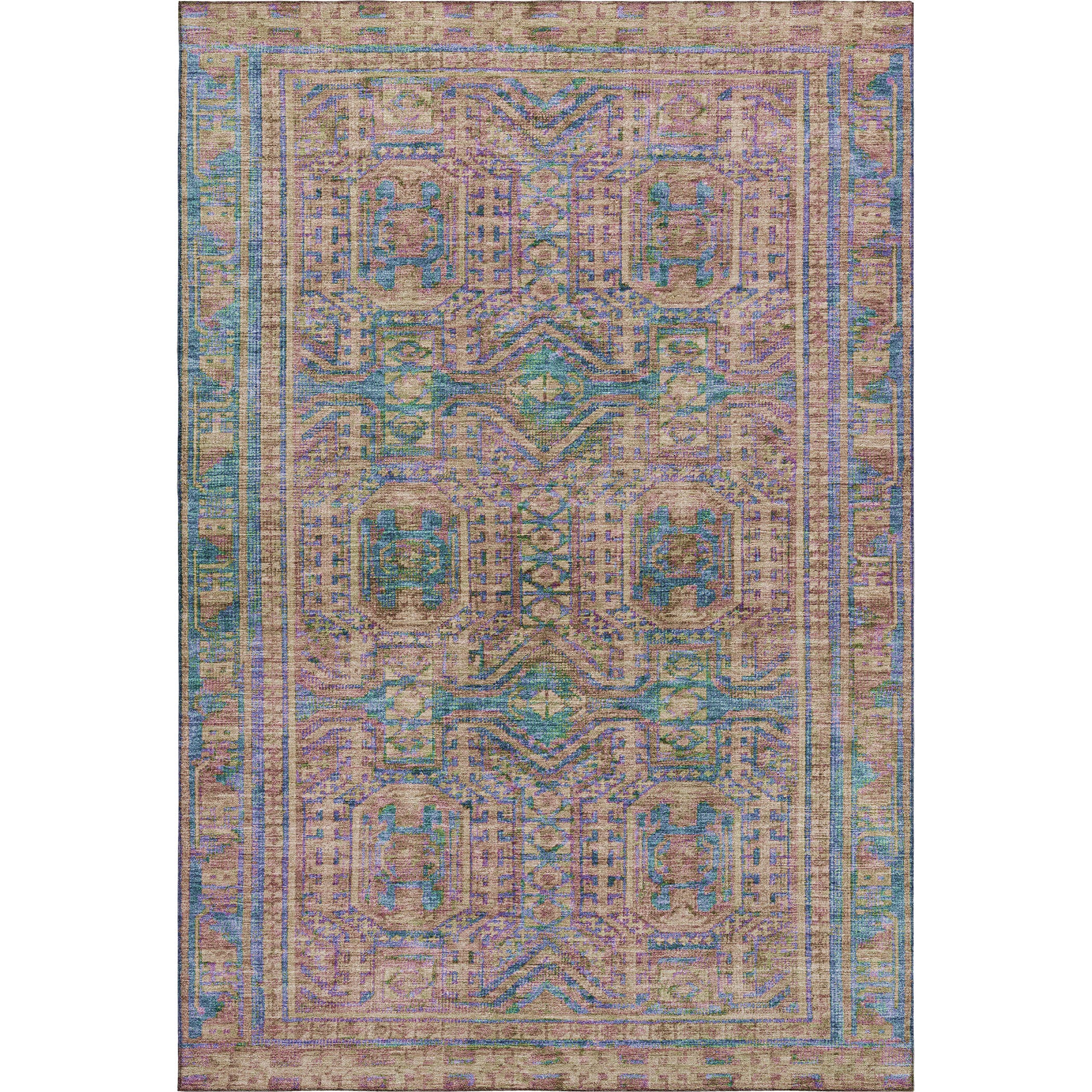 Porto Machine Washable Transitional Orange Rug 2'6" x 3'10" #shape_Rectangle