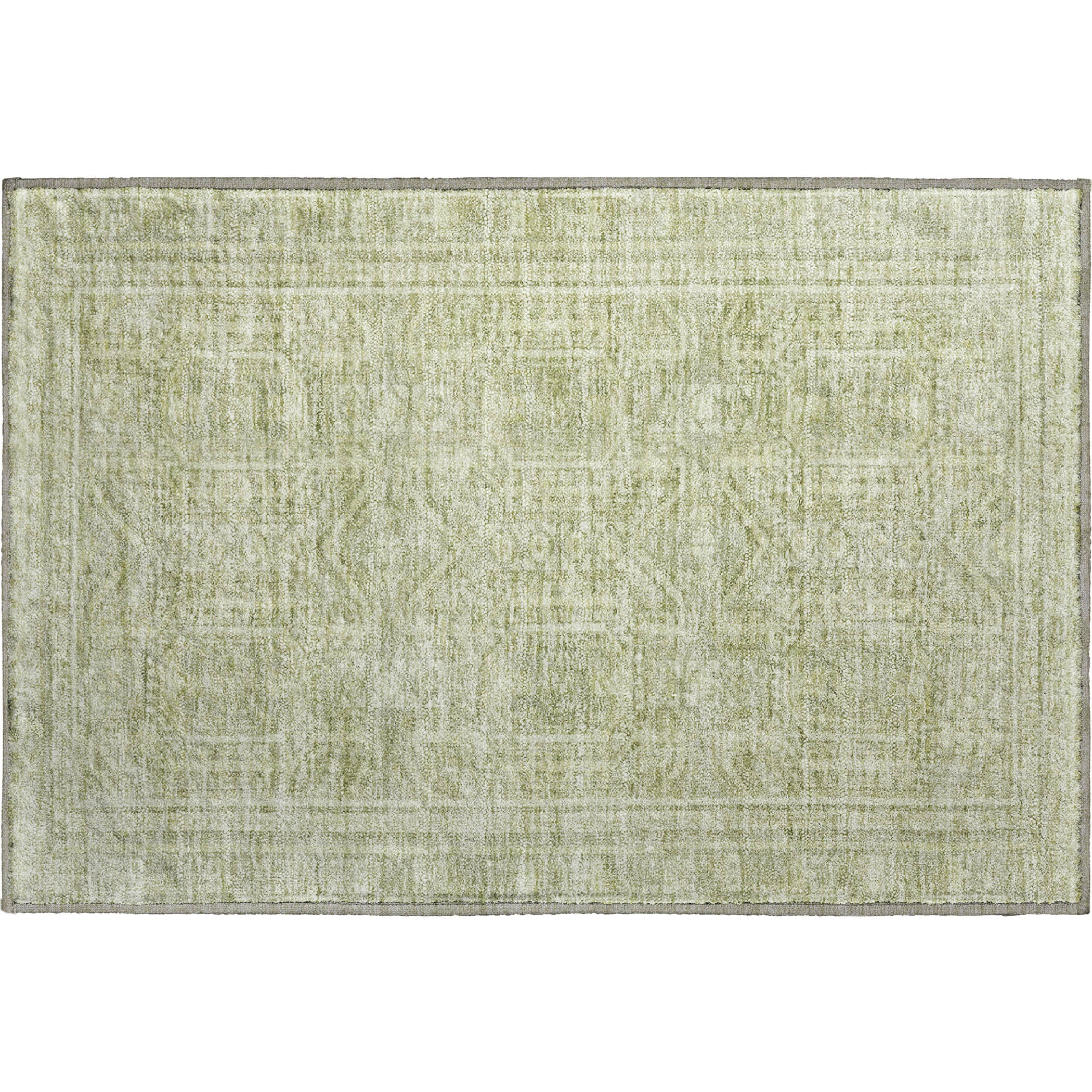 Porto Machine Washable Transitional Sage Green Rug 1'8" x 2'6" #shape_Rectangle