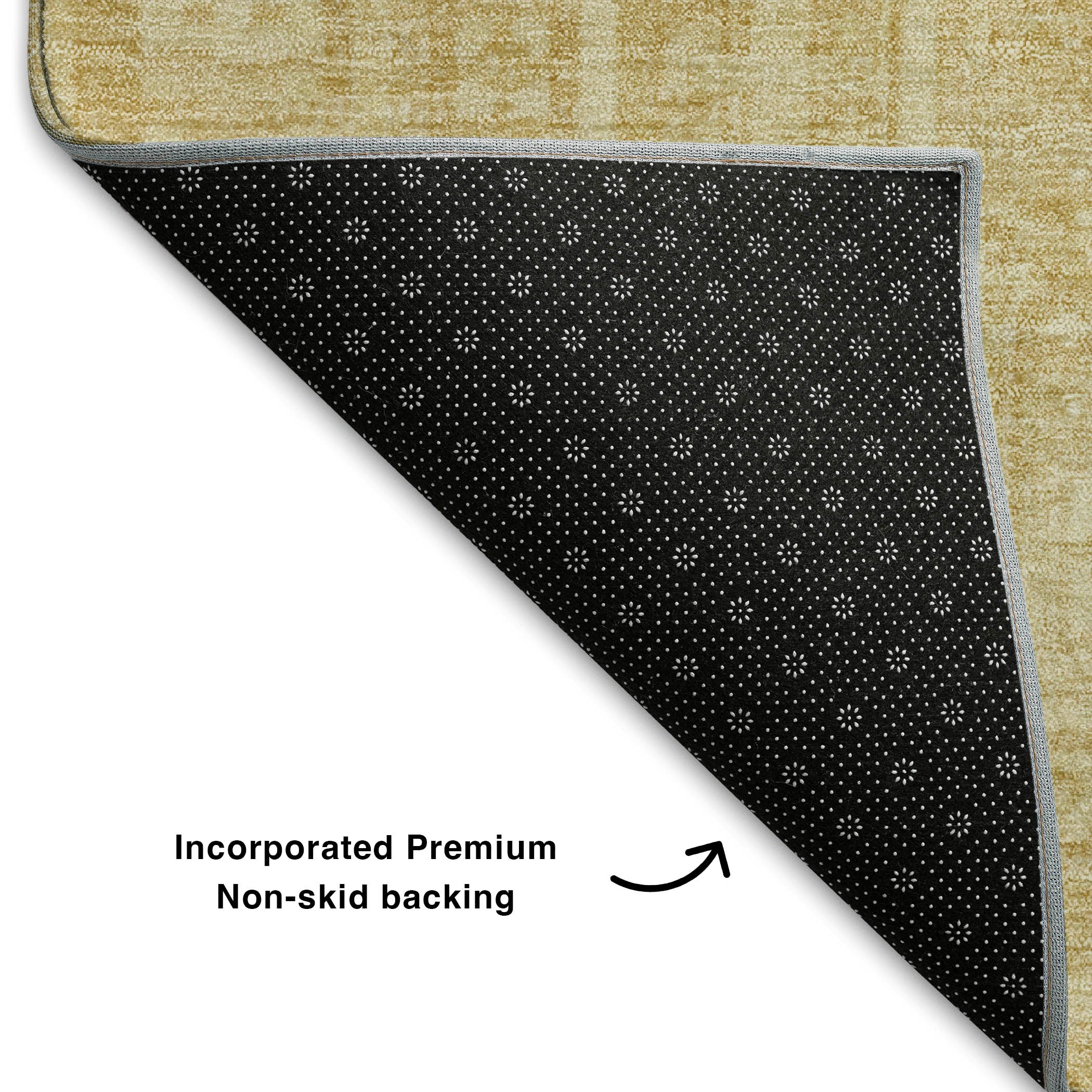 Porto Machine Washable Transitional Wheat Gold Rug 1'8" x 2'6" #shape_Rectangle
