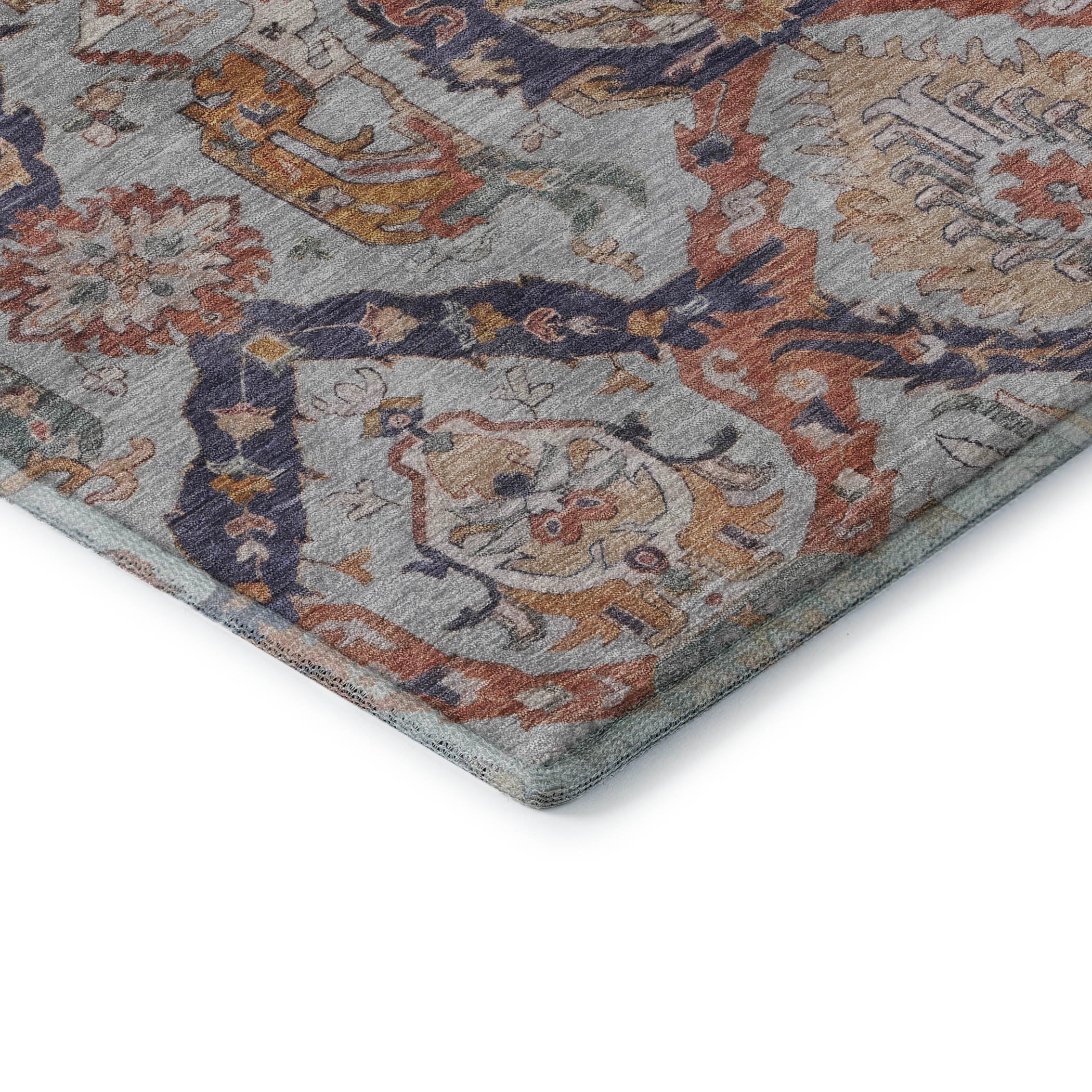 Istanbul Machine Washable Transitional Blue Rug 1'8" x 2'6" #shape_Rectangle