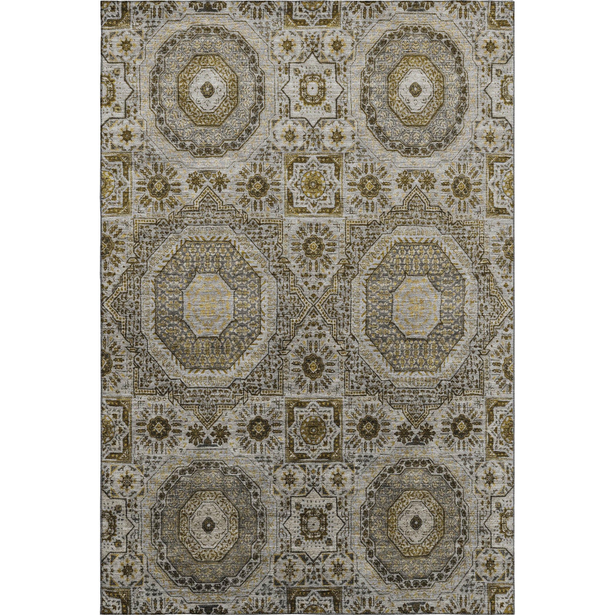 Hoi An Machine Washable Transitional Taupe Brown Rug 2'6" x 3'10" #shape_Rectangle