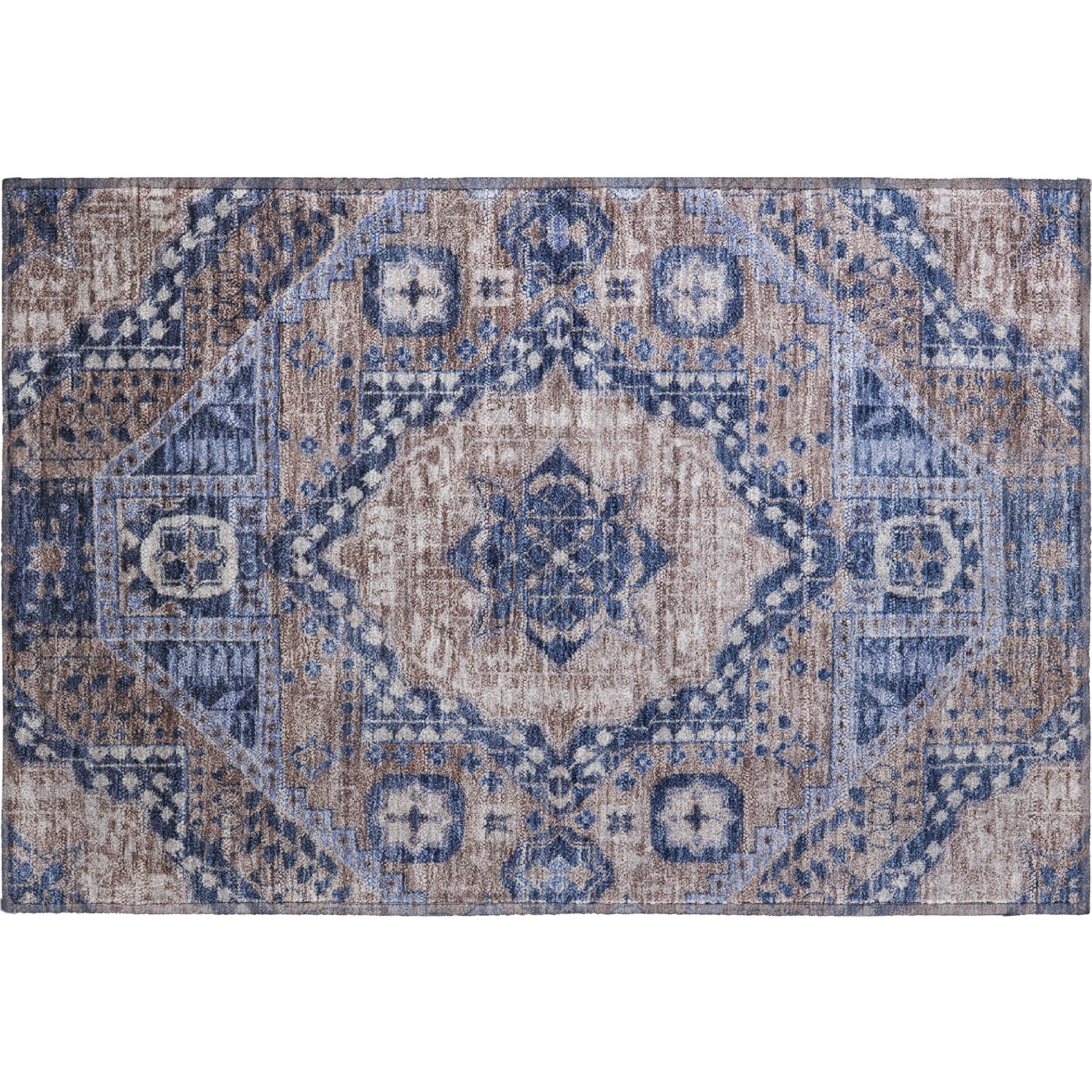 Sintra Machine Washable Transitional Brown Rug 1'8" x 2'6" #shape_Rectangle