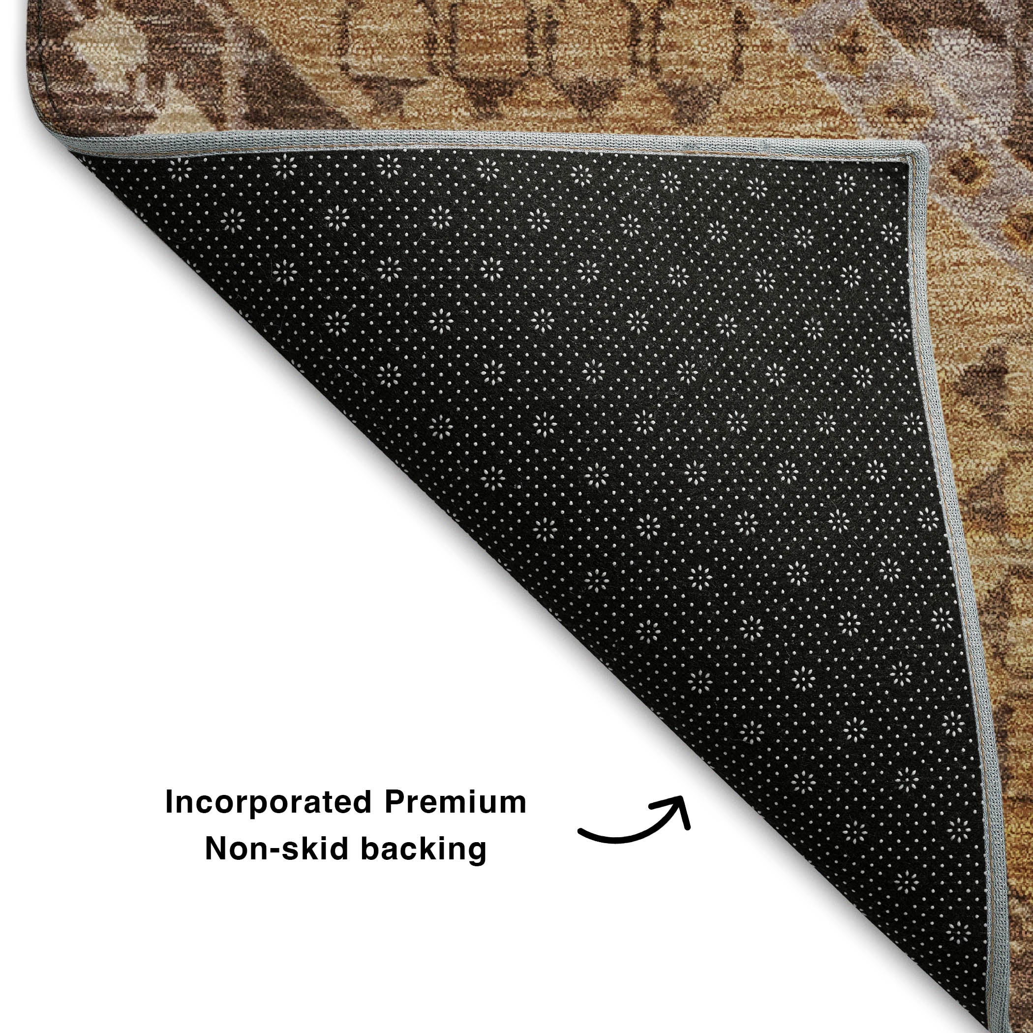 Sintra Machine Washable Transitional Copper Orange Rug 1'8" x 2'6" #shape_Rectangle
