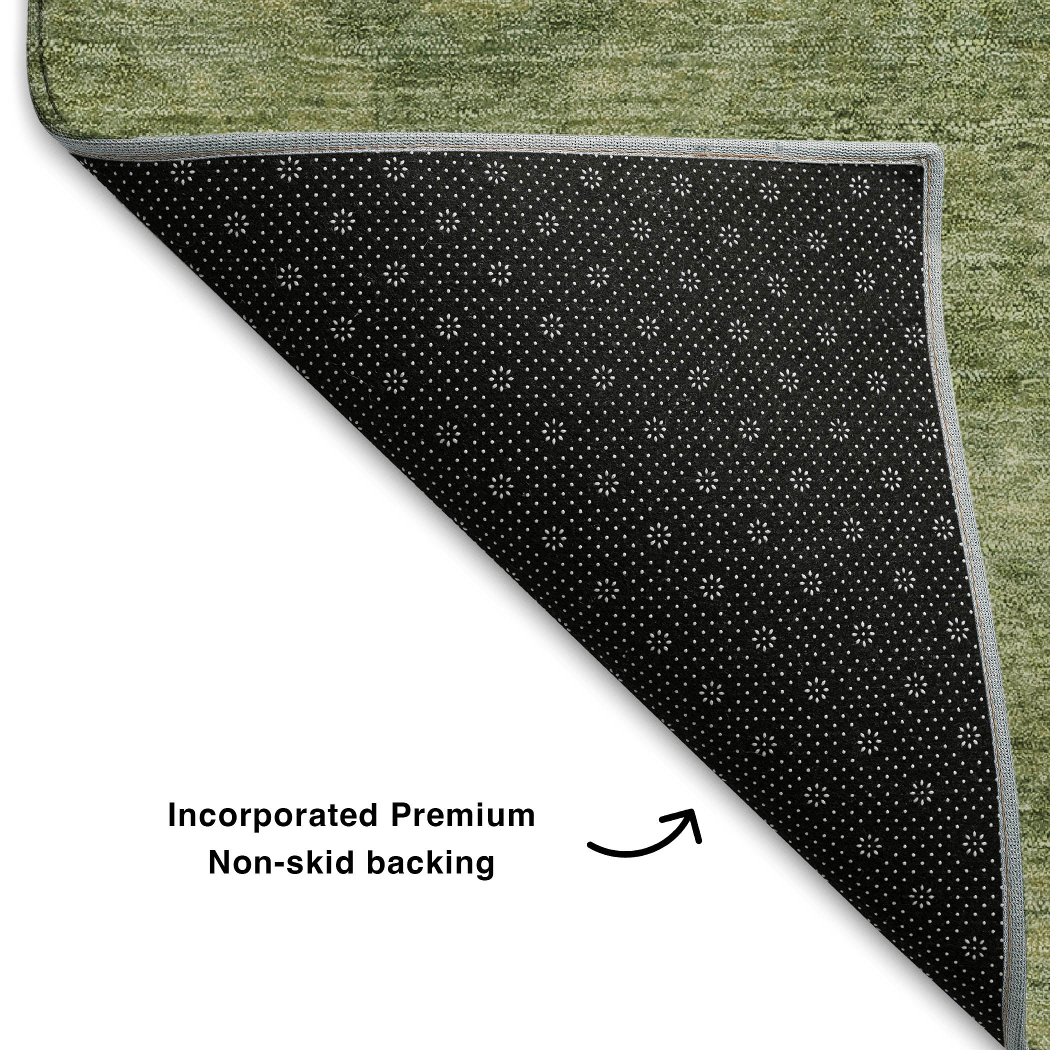 Sarajevo Machine Washable Transitional Aloe Green Rug 1'8" x 2'6" #shape_Rectangle