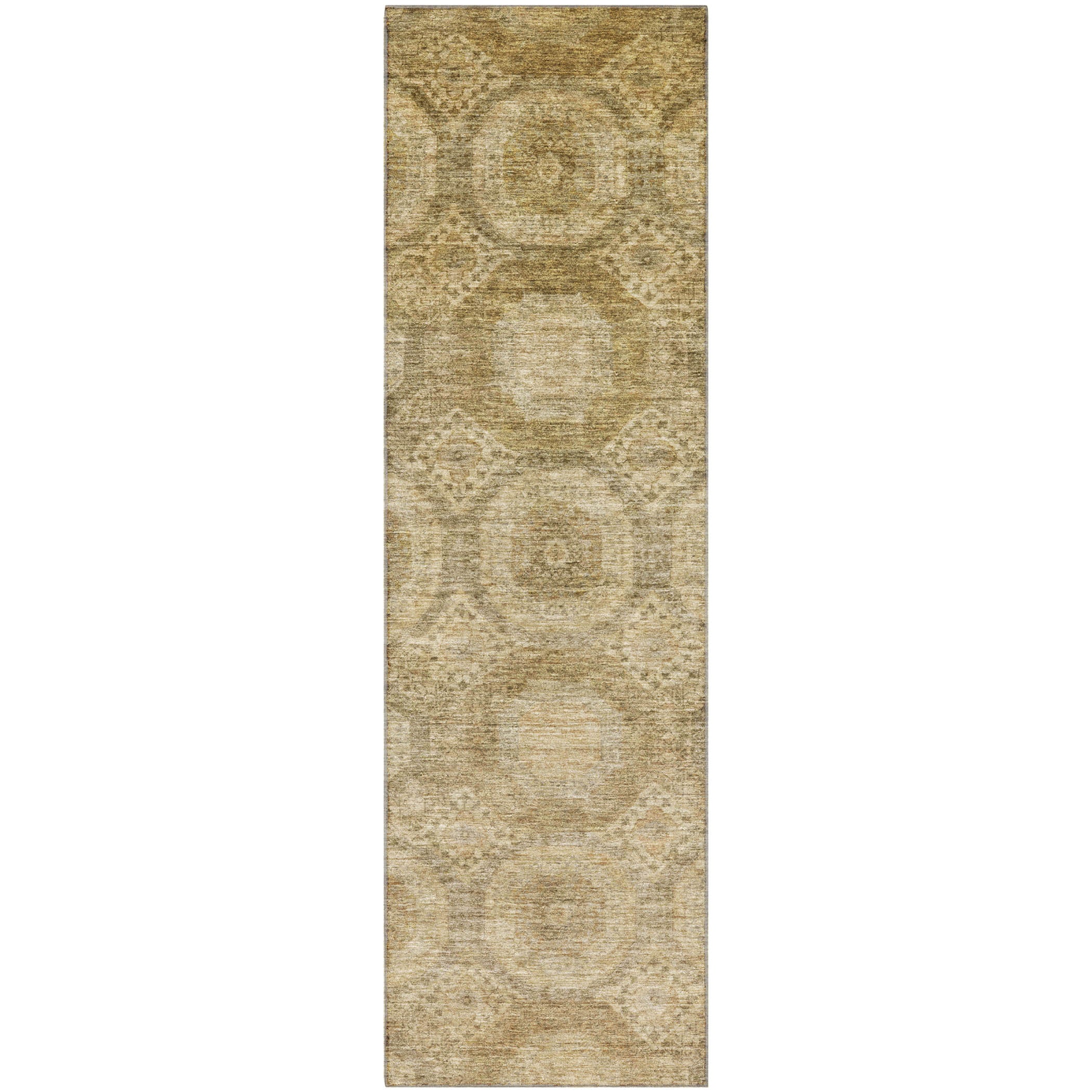 Sarajevo Machine Washable Transitional Brown Rug 2'3" x 7'6" #shape_Runner