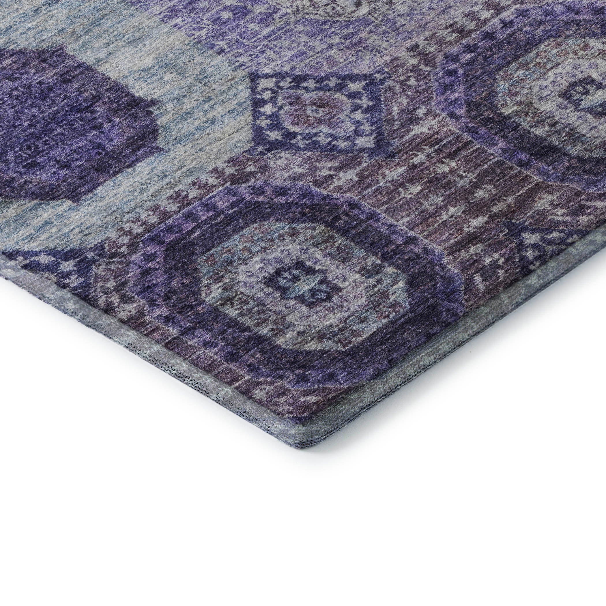 Vienna Machine Washable Transitional Purple Rug 1'8" x 2'6" #shape_Rectangle