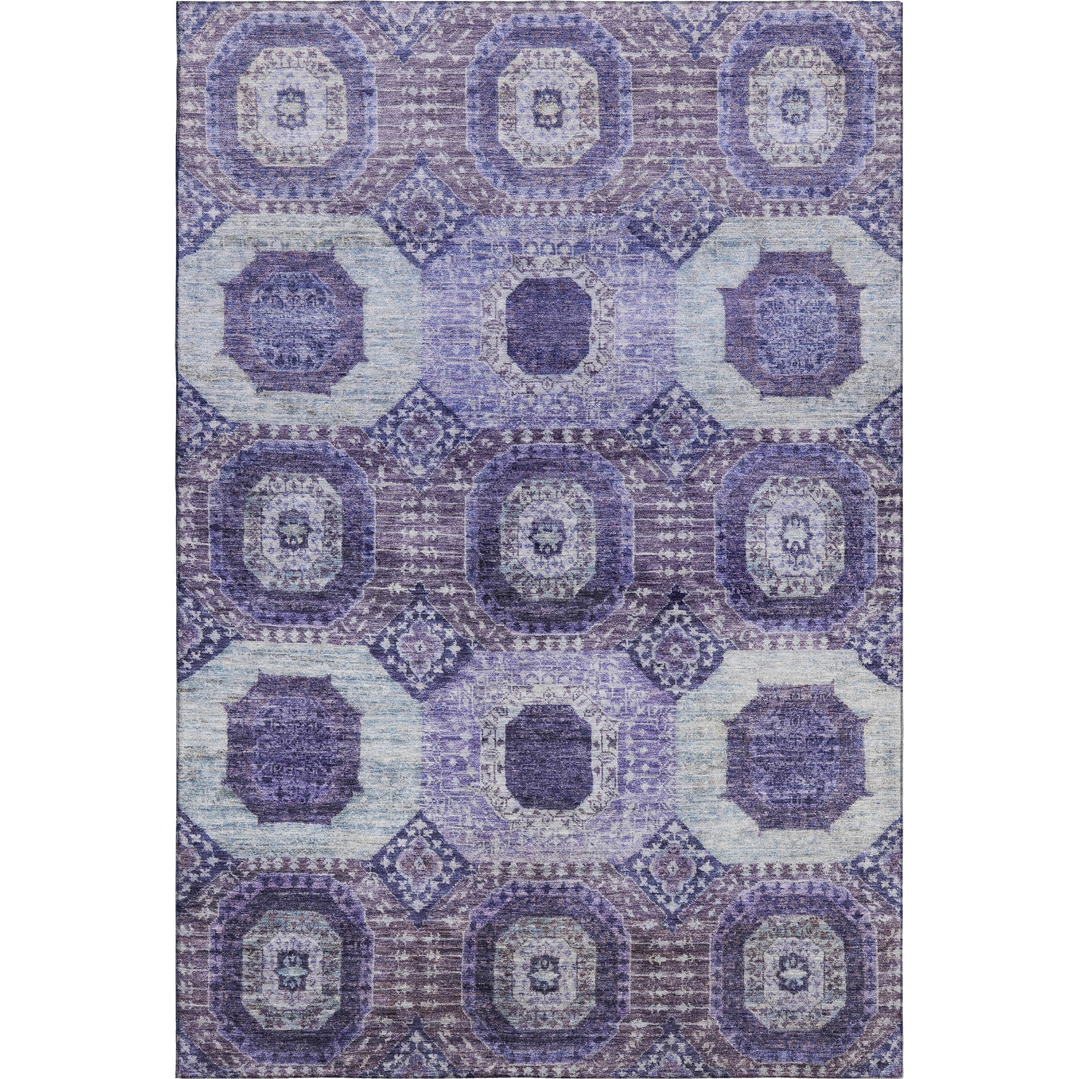 Vienna Machine Washable Transitional Purple Rug 2'6" x 3'10" #shape_Rectangle