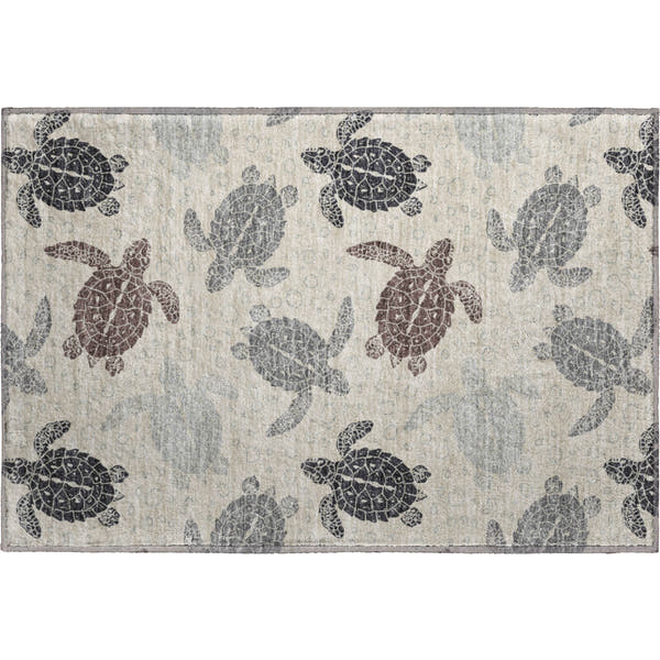 Cartagena Machine Washable Coastal Sand Beige Rug 1'8" x 2'6"