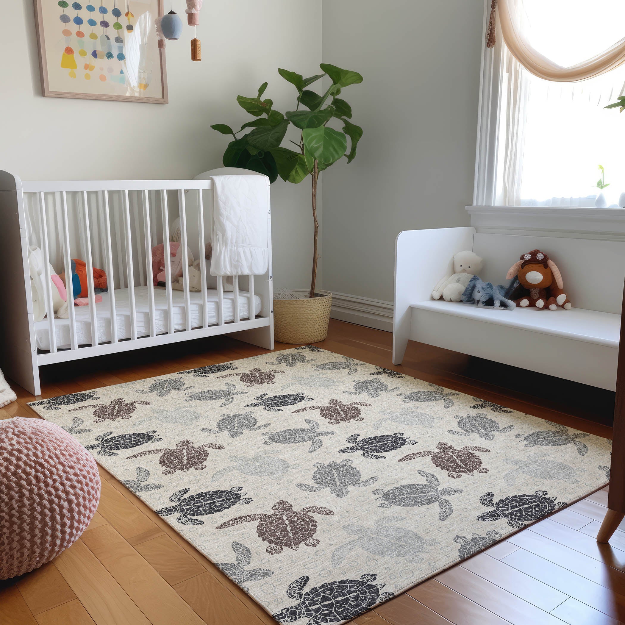 Cartagena Machine Washable Coastal Sand Beige Rug 2'6" x 3'10" #shape_Rectangle