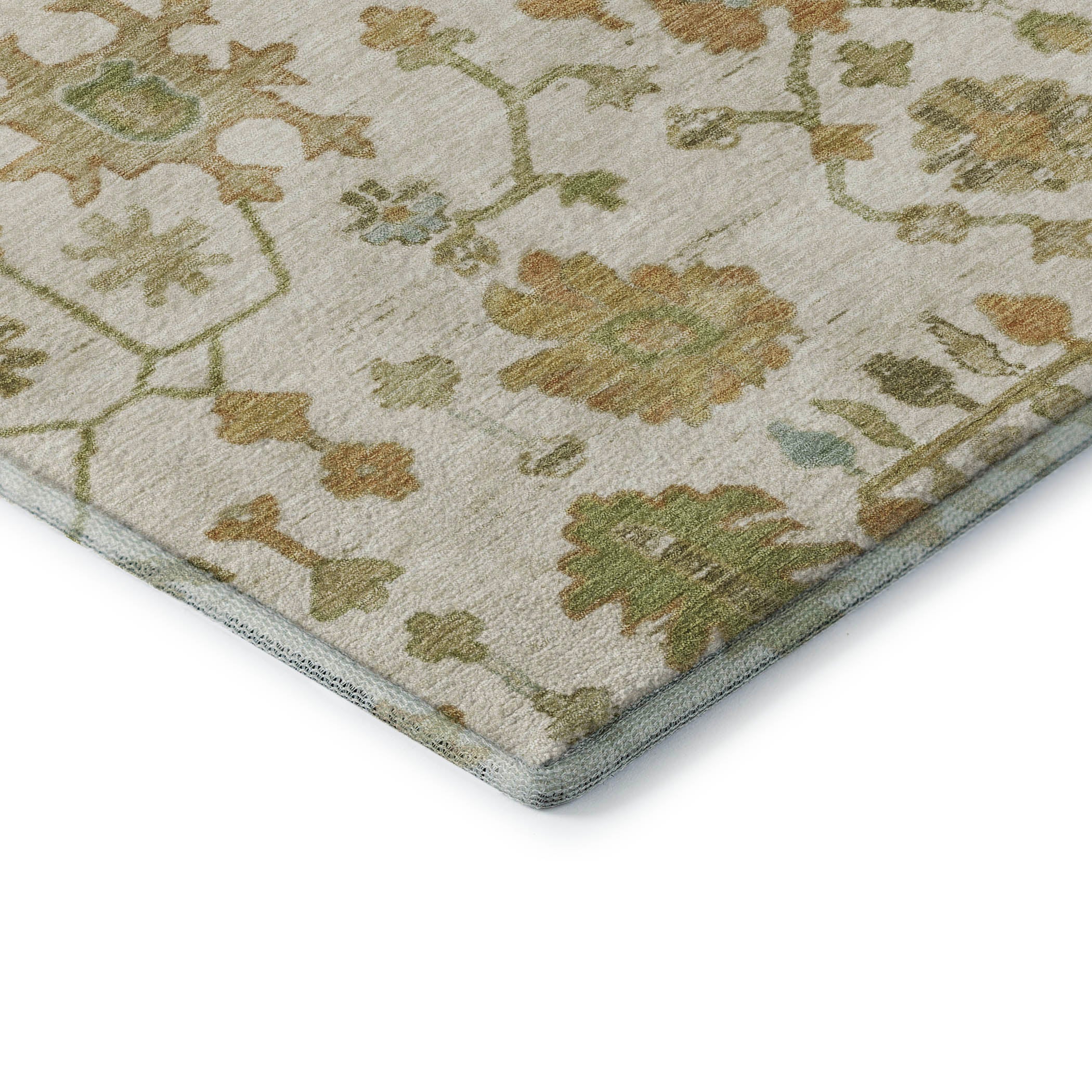 Bern Machine Washable Traditional Ivory Rug 1'8" x 2'6" #shape_Rectangle