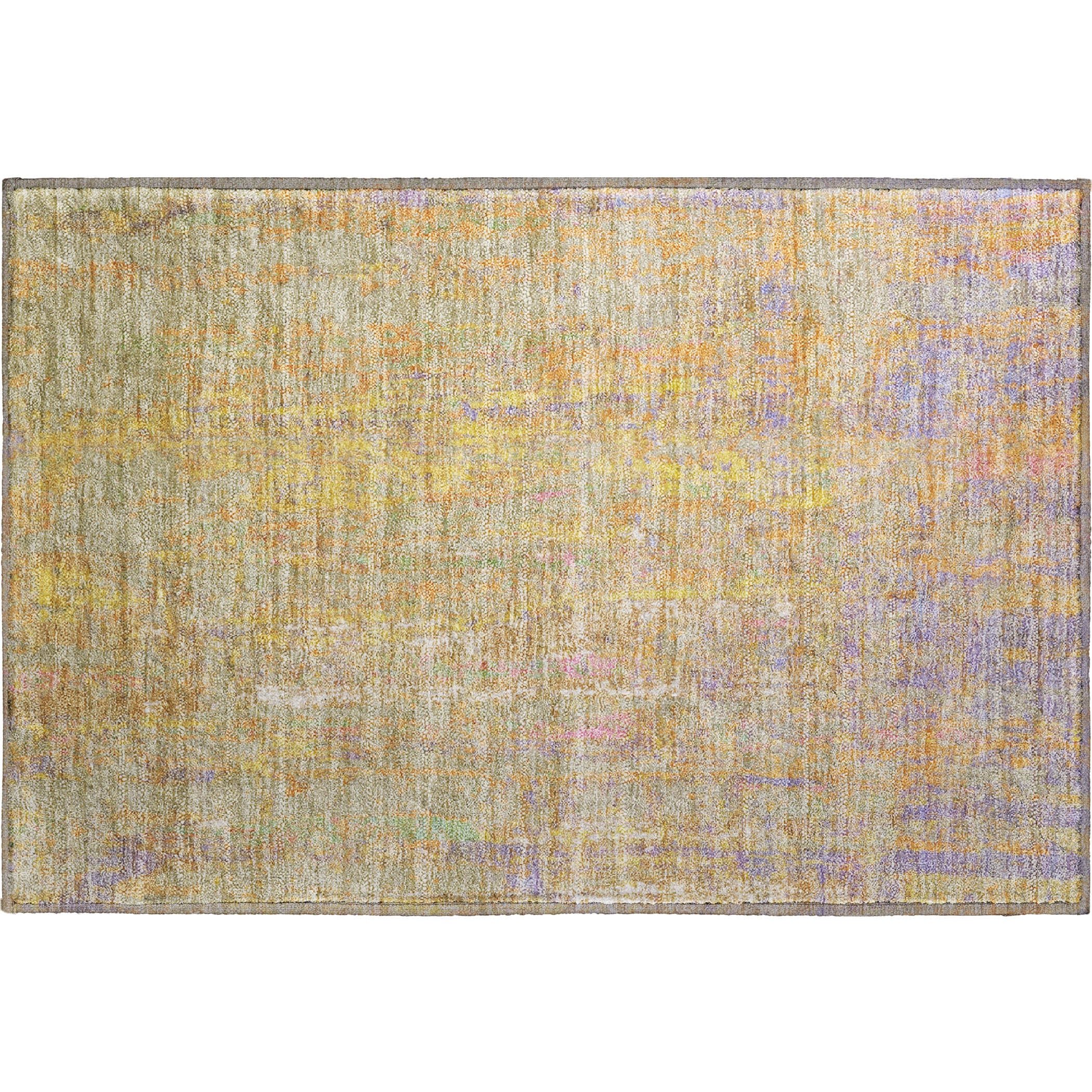 Lima Machine Washable Transitional Green Rug 1'8" x 2'6" #shape_Rectangle