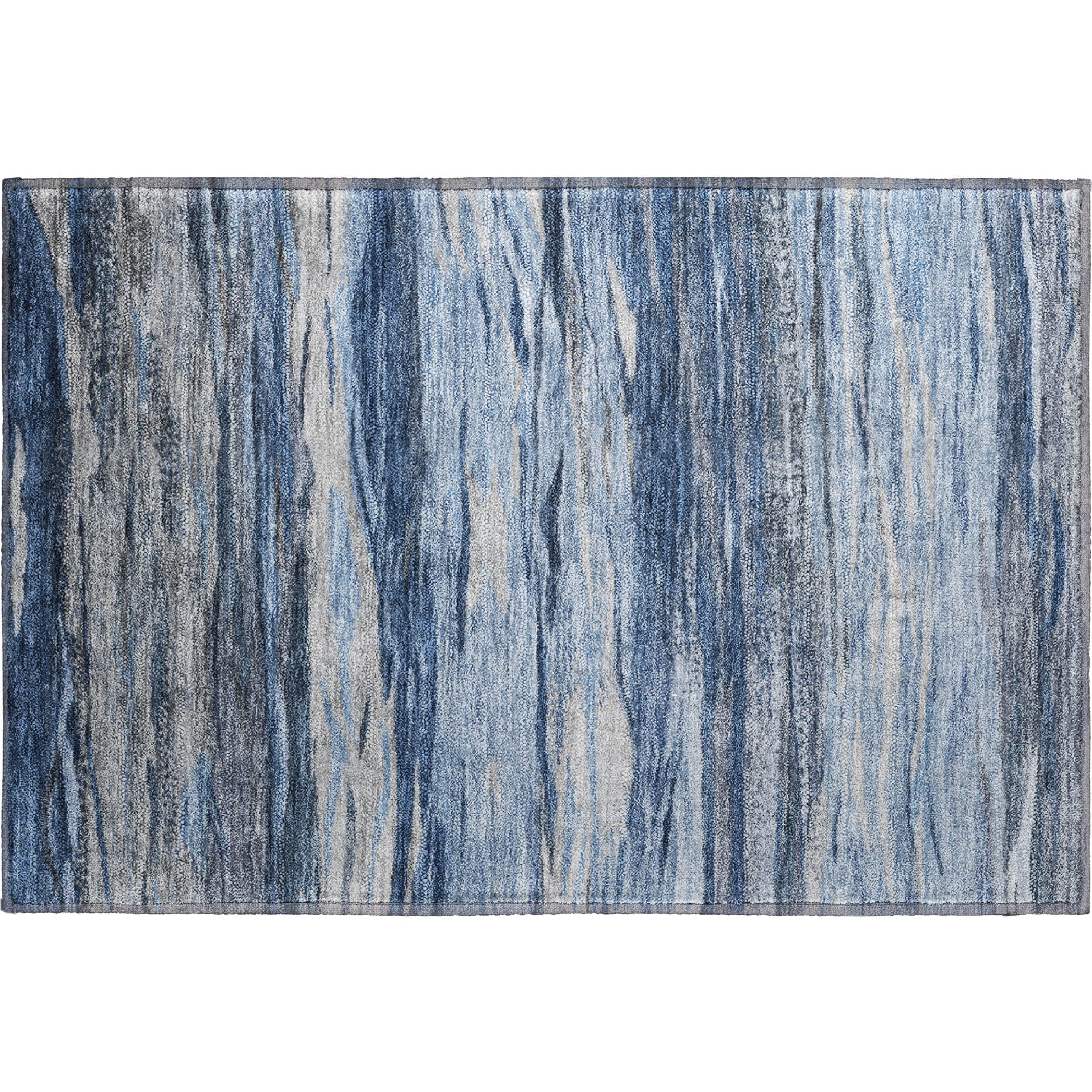 Athens Machine Washable Transitional Blue Rug 1'8" x 2'6" #shape_Rectangle