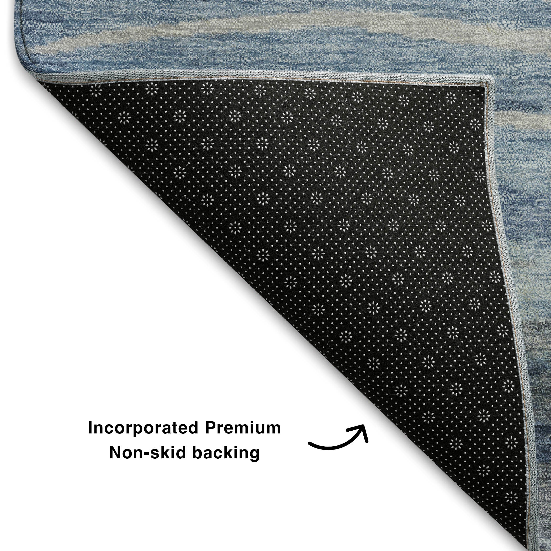 Athens Machine Washable Transitional Blue Rug 1'8" x 2'6" #shape_Rectangle