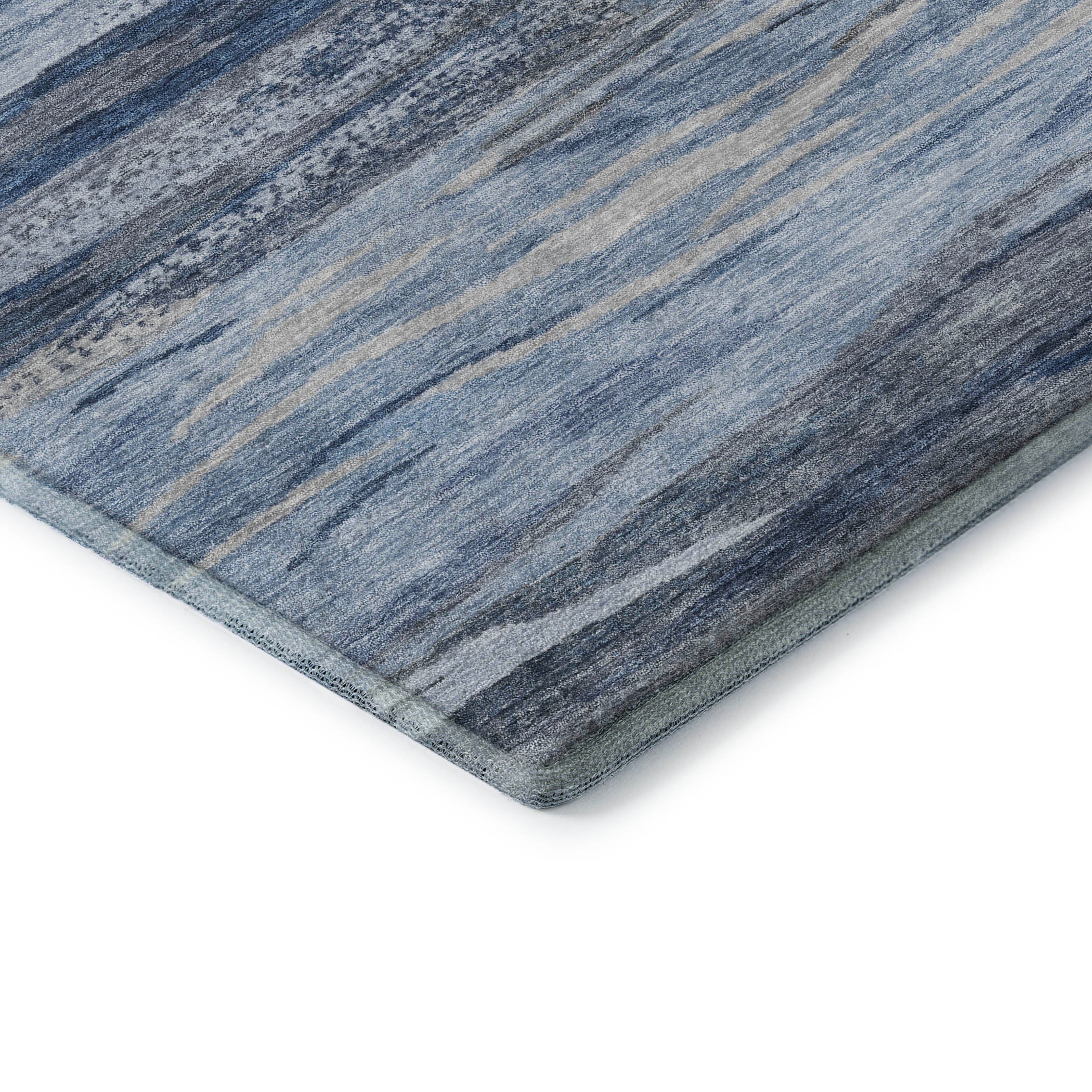 Athens Machine Washable Transitional Blue Rug 1'8" x 2'6" #shape_Rectangle