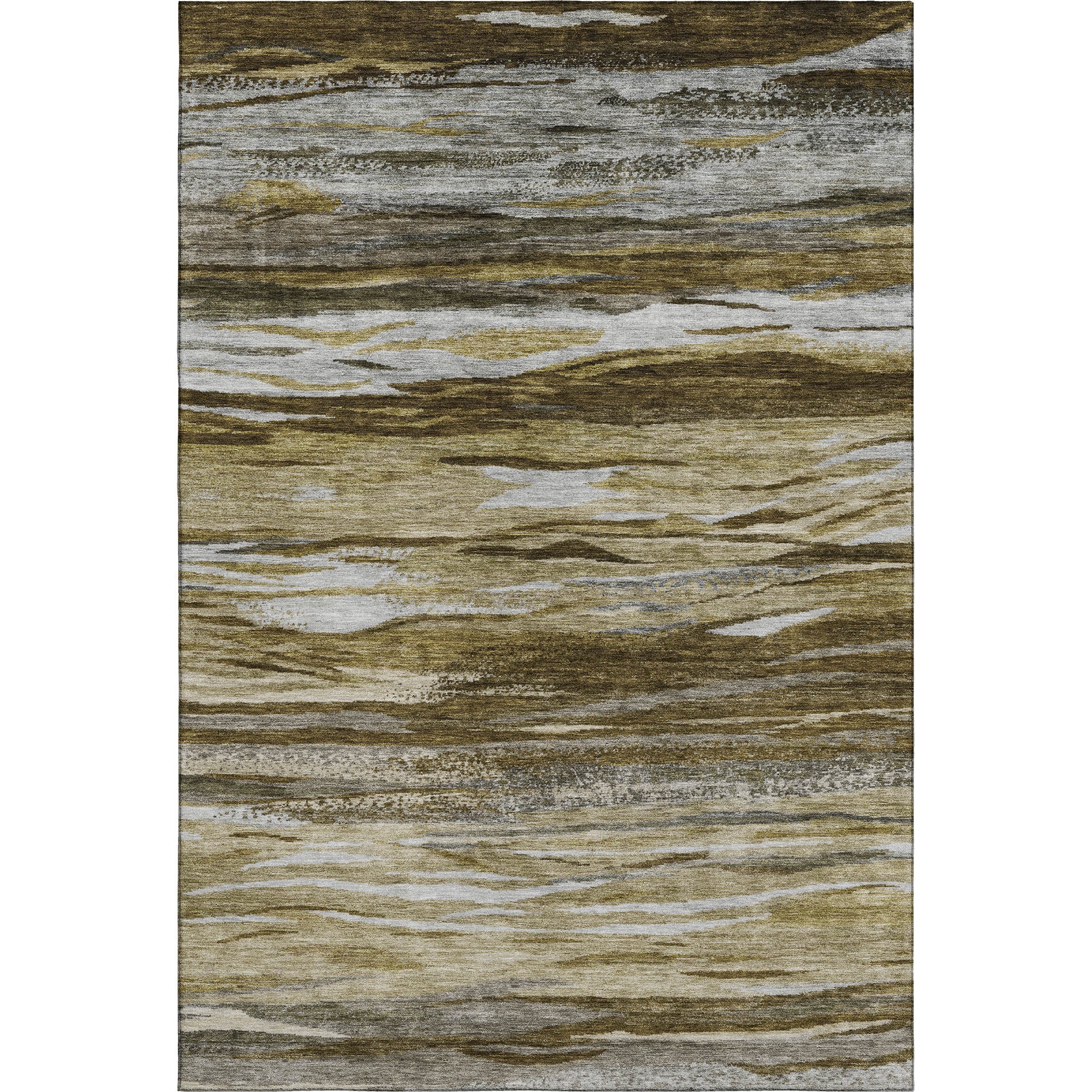 Athens Machine Washable Transitional Brown Rug 2'6" x 3'10" #shape_Rectangle