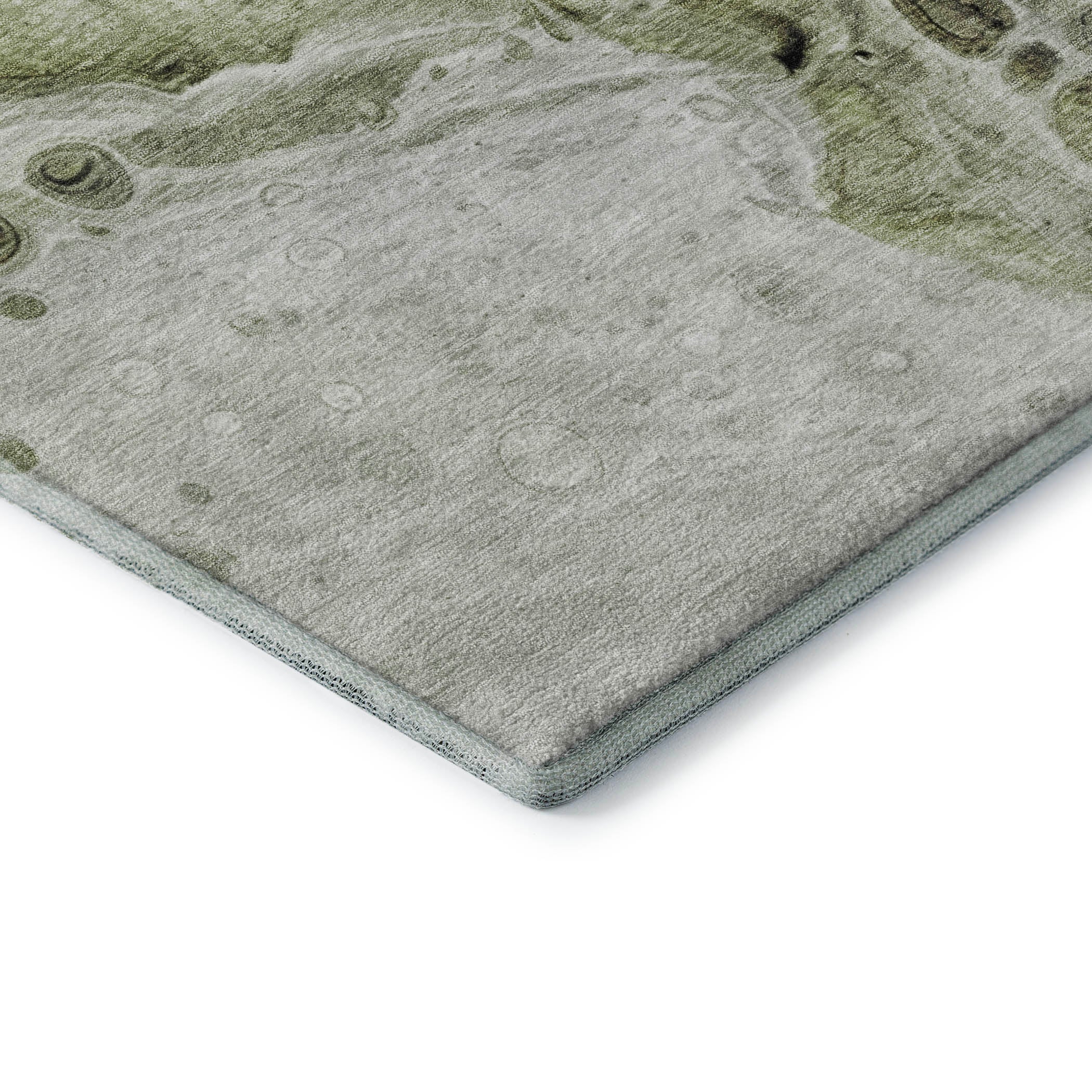 Lisbon Machine Washable Transitional Aloe Green Rug 1'8" x 2'6" #shape_Rectangle