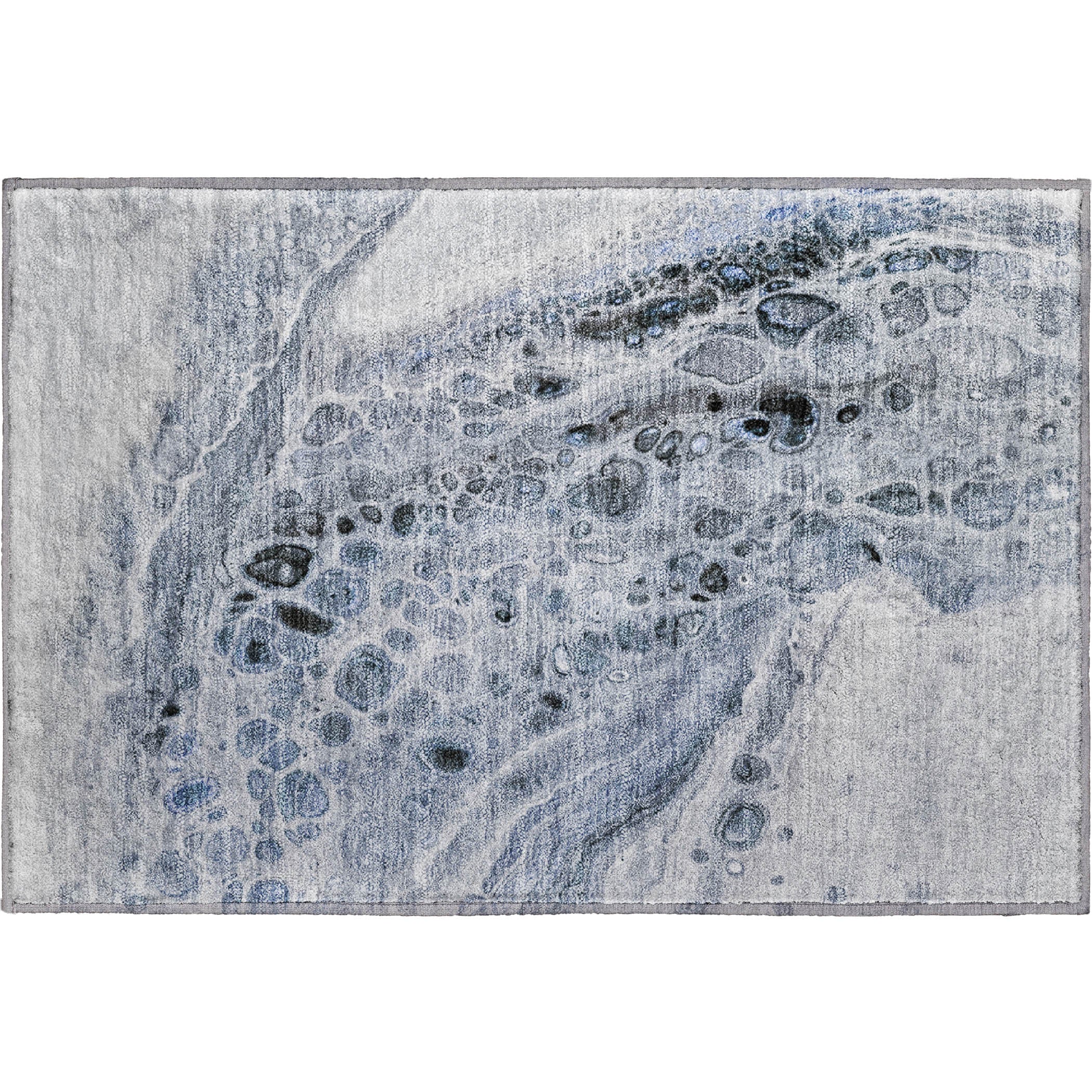 Lisbon Machine Washable Transitional Blue Rug 1'8" x 2'6" #shape_Rectangle