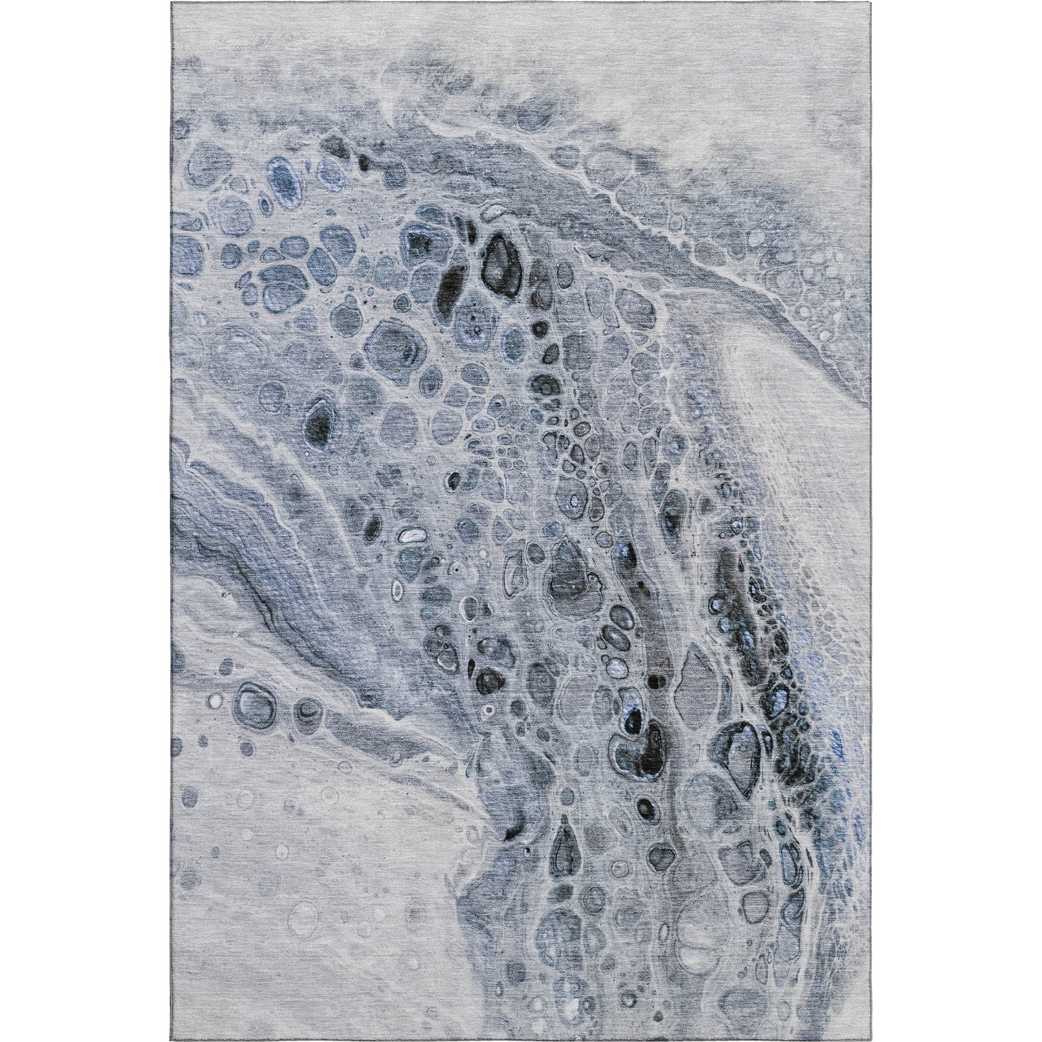 Lisbon Machine Washable Transitional Blue Rug 2'6" x 3'10" #shape_Rectangle