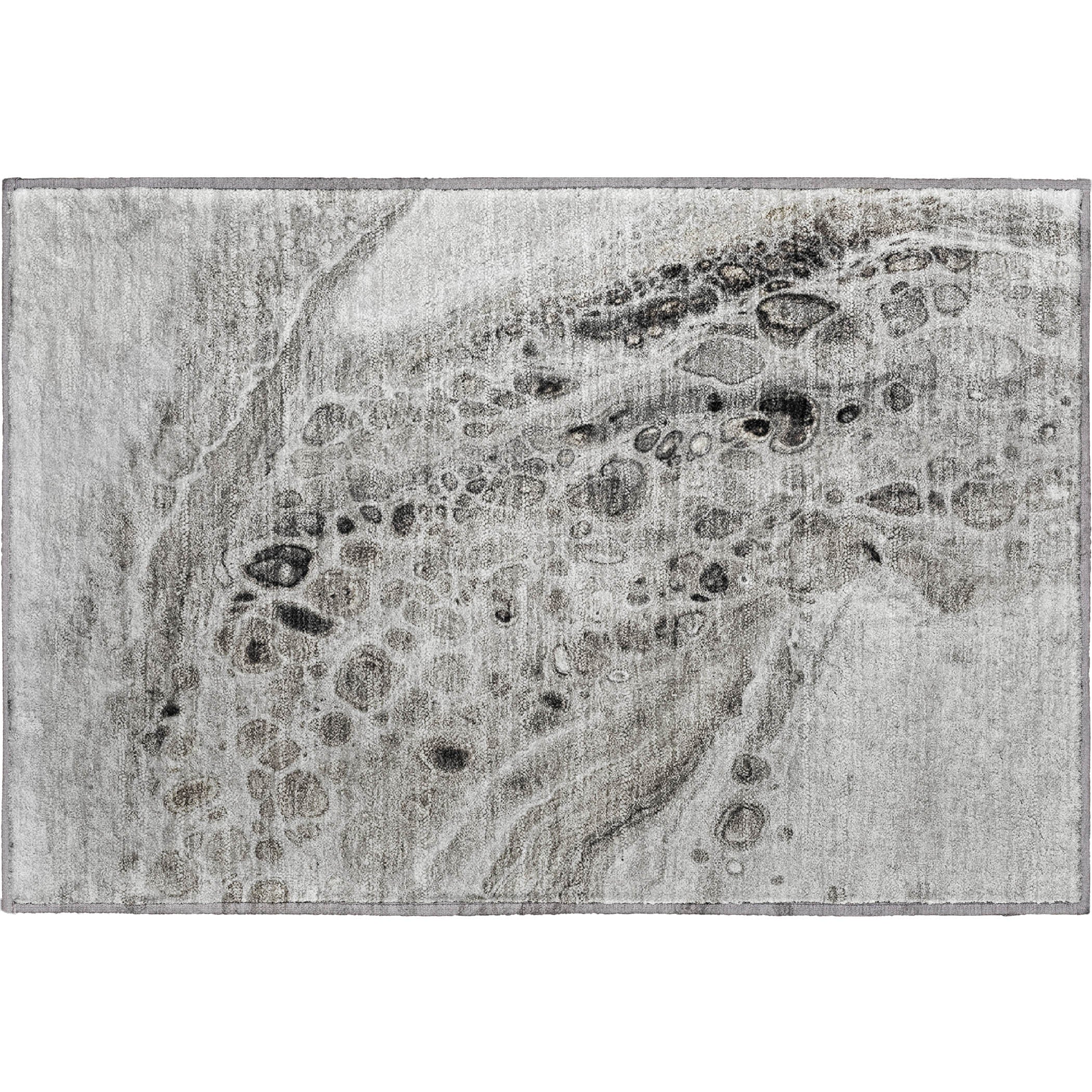 Lisbon Machine Washable Transitional Pewter Gray Rug 1'8" x 2'6" #shape_Rectangle