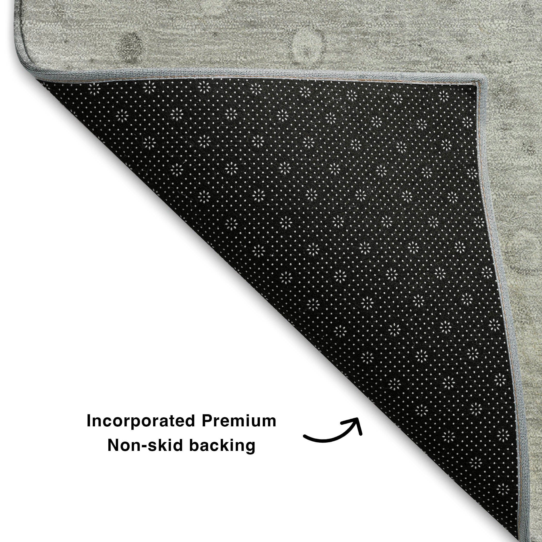 Lisbon Machine Washable Transitional Pewter Gray Rug 1'8" x 2'6" #shape_Rectangle
