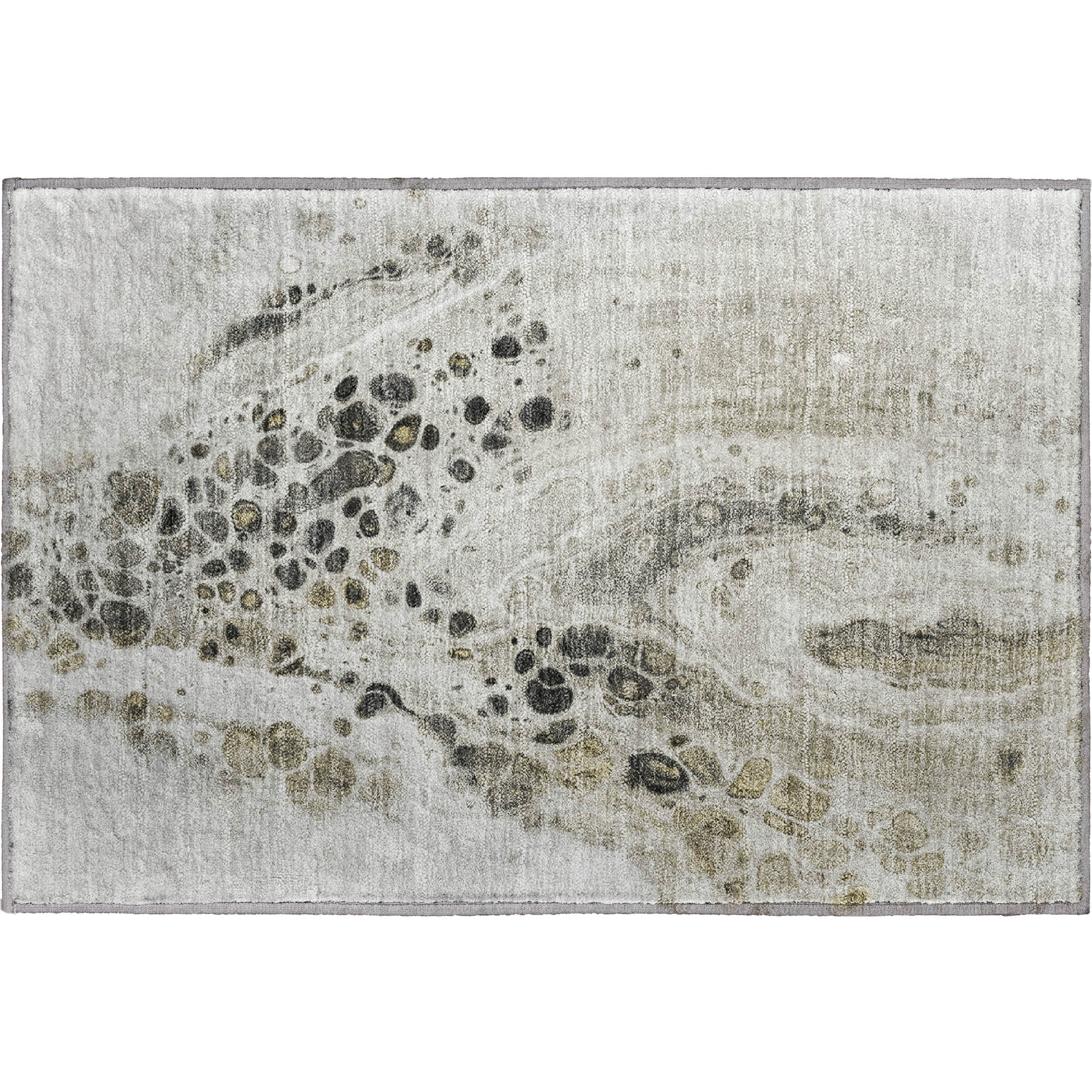 Bruges Machine Washable Transitional Taupe Brown Rug 1'8" x 2'6" #shape_Rectangle