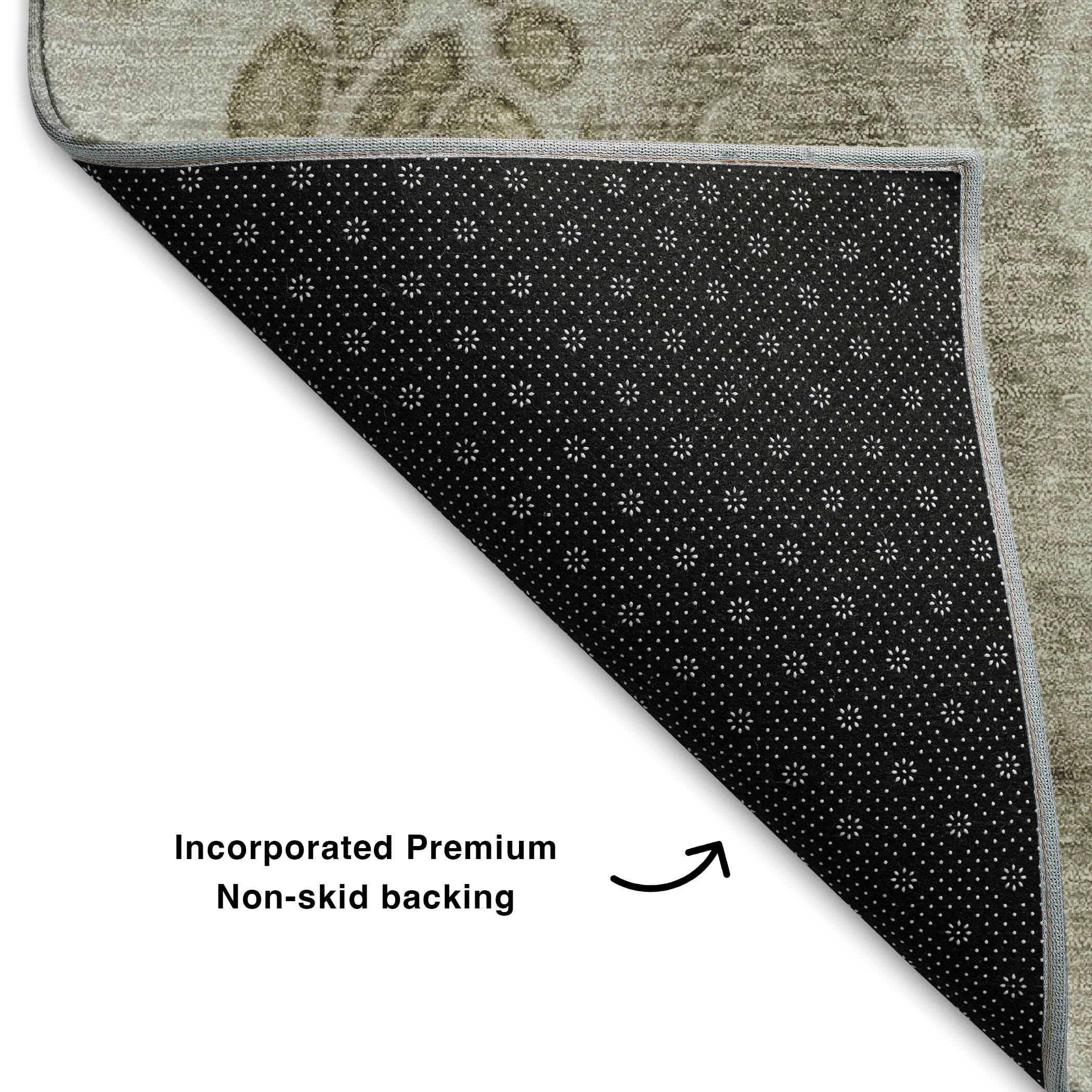 Bruges Machine Washable Transitional Taupe Brown Rug 1'8" x 2'6" #shape_Rectangle