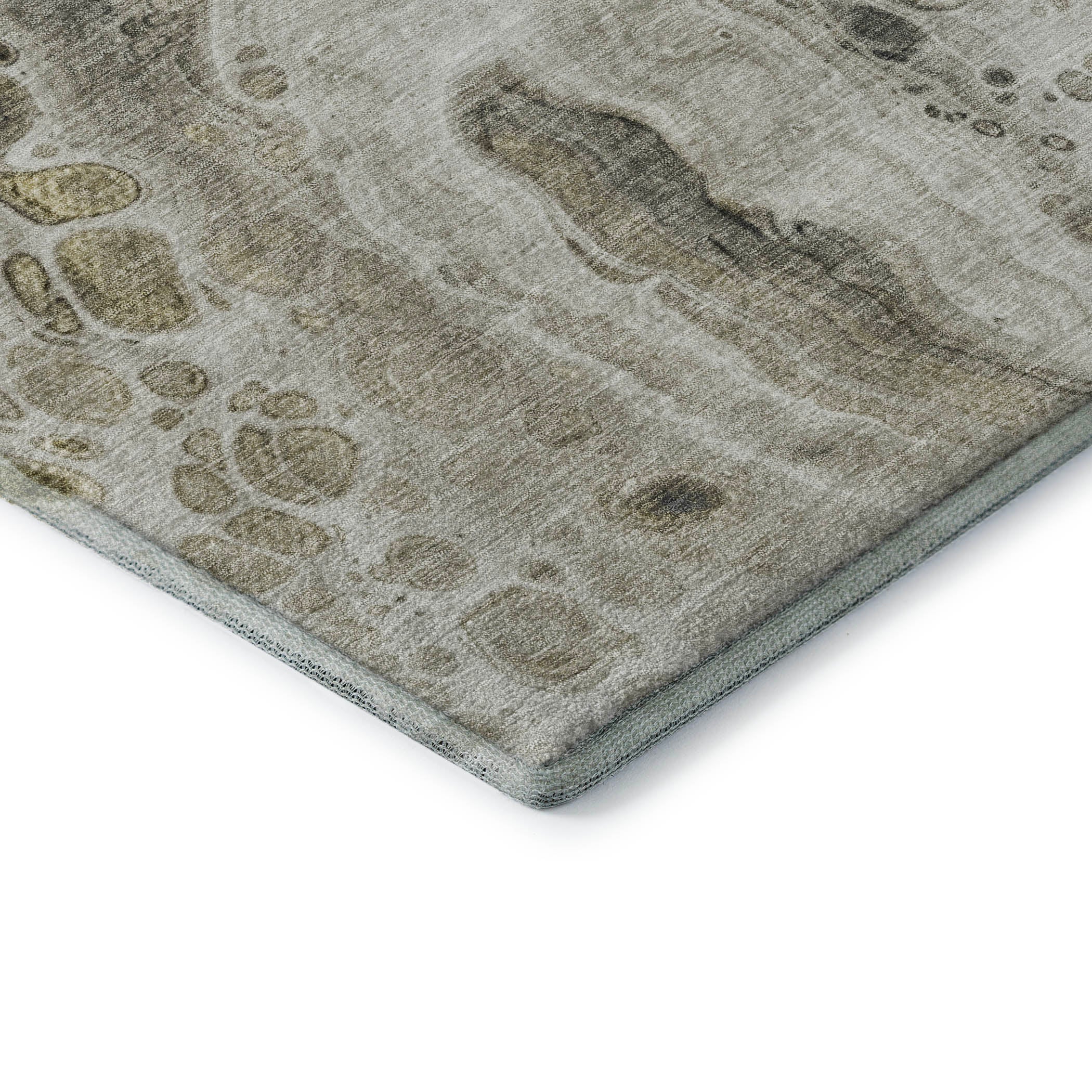 Bruges Machine Washable Transitional Taupe Brown Rug 1'8" x 2'6" #shape_Rectangle