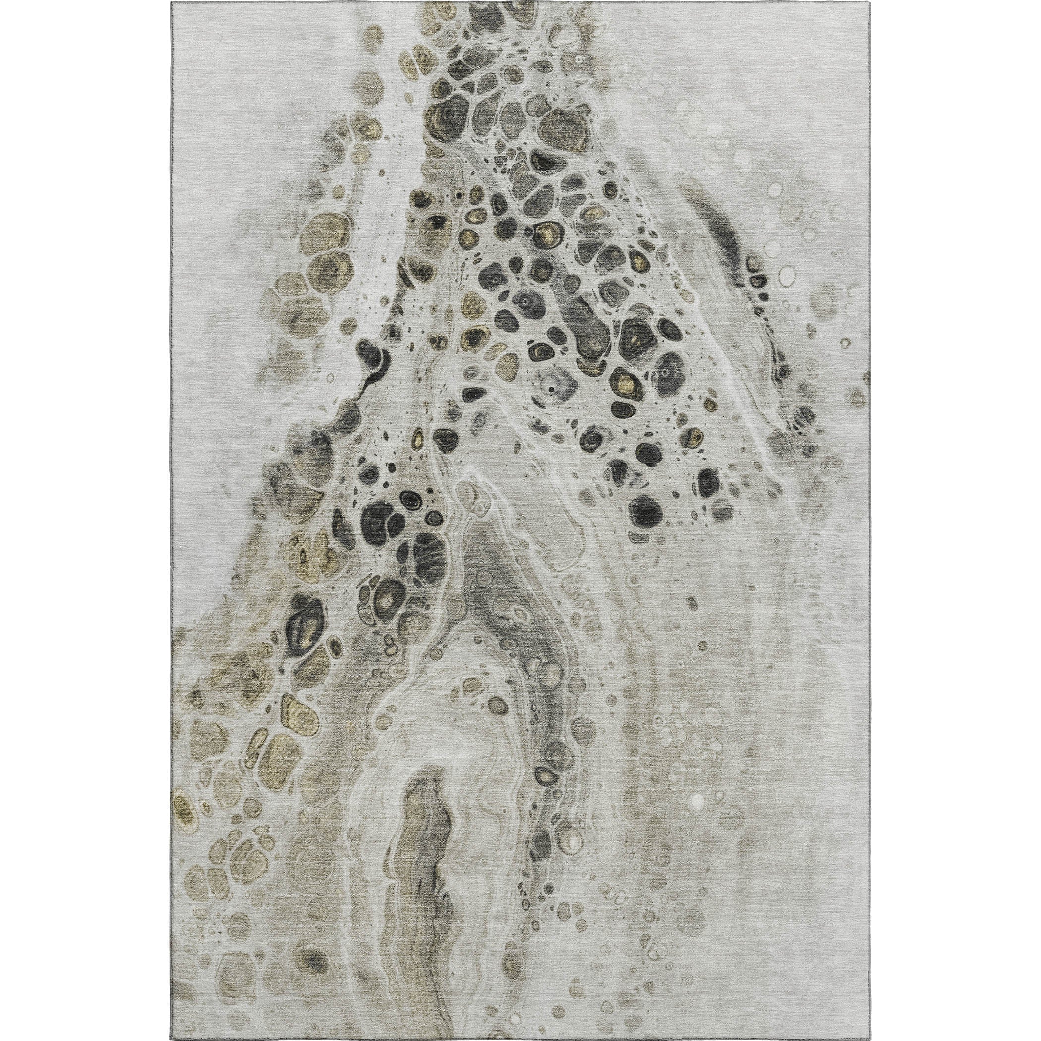 Bruges Machine Washable Transitional Taupe Brown Rug 2'6" x 3'10" #shape_Rectangle