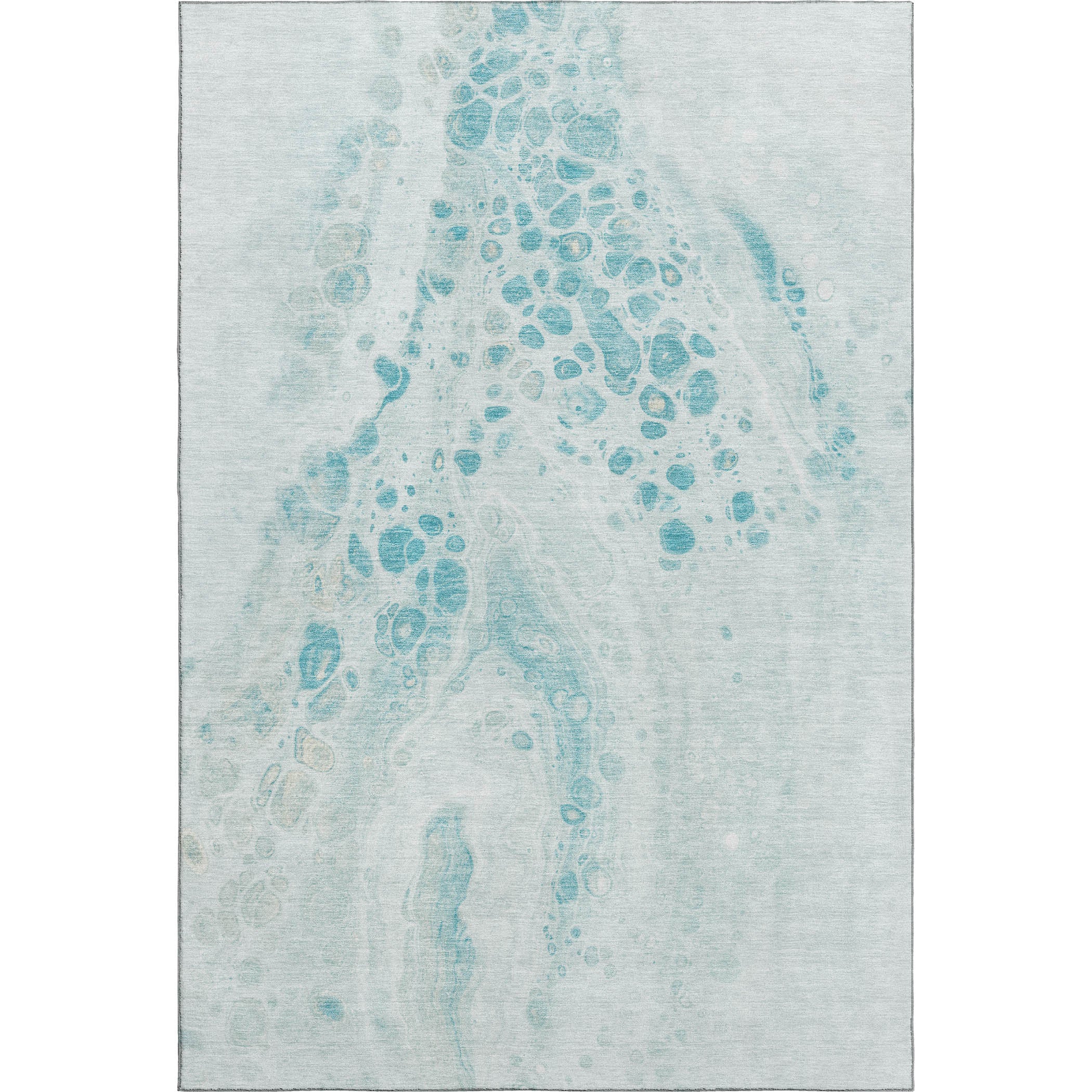 Bruges Machine Washable Transitional Teal Rug 2'6" x 3'10" #shape_Rectangle