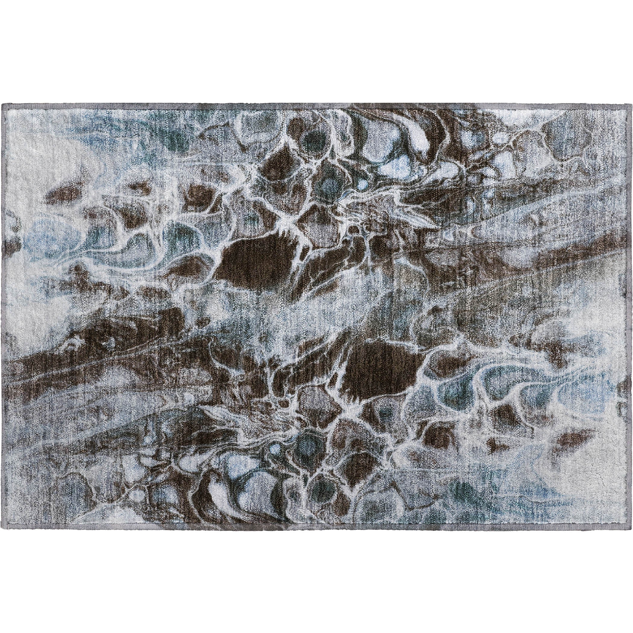 Bogota Machine Washable Transitional Chocolate Brown Rug 1'8" x 2'6" #shape_Rectangle