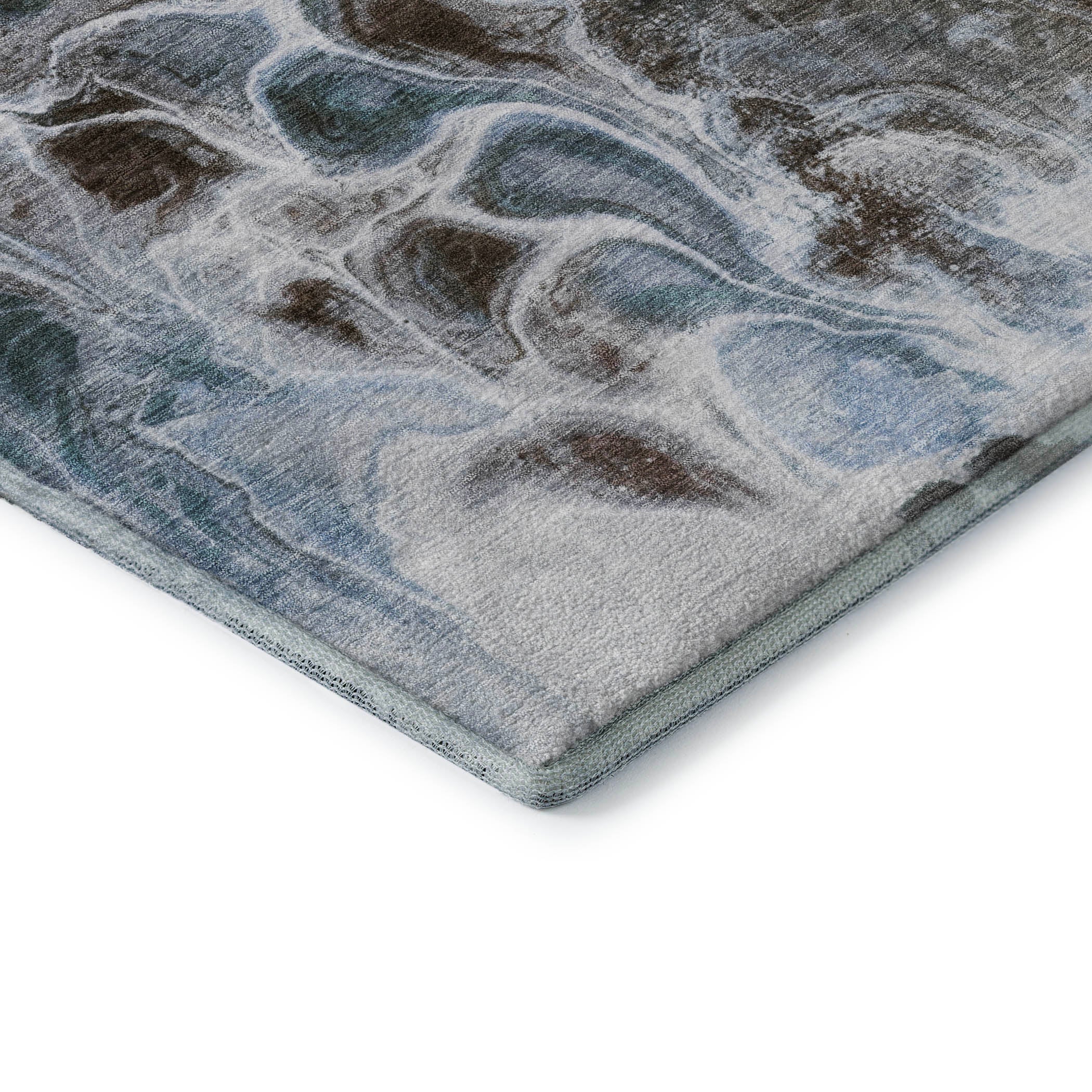 Bogota Machine Washable Transitional Chocolate Brown Rug 1'8" x 2'6" #shape_Rectangle