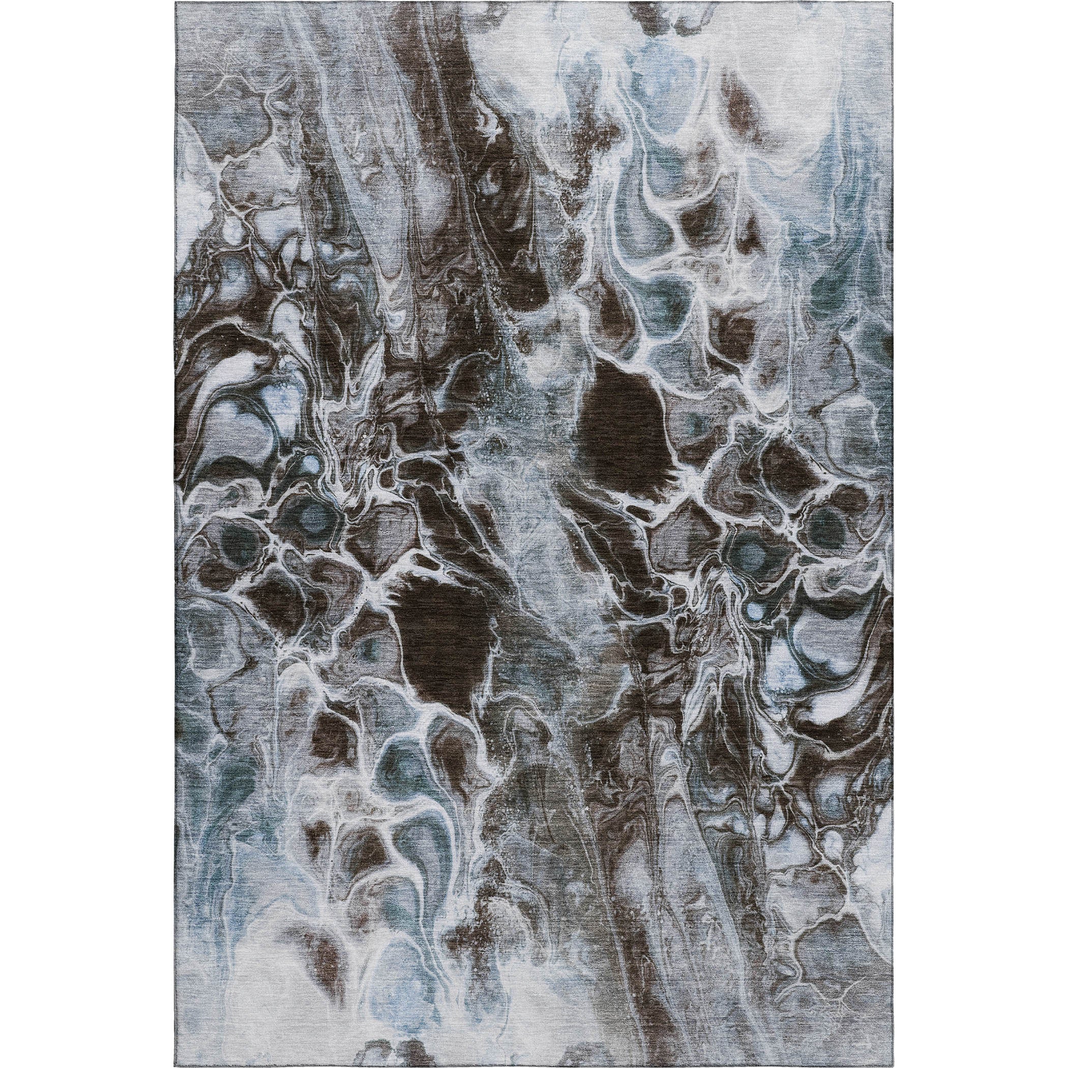 Bogota Machine Washable Transitional Chocolate Brown Rug 2'6" x 3'10" #shape_Rectangle