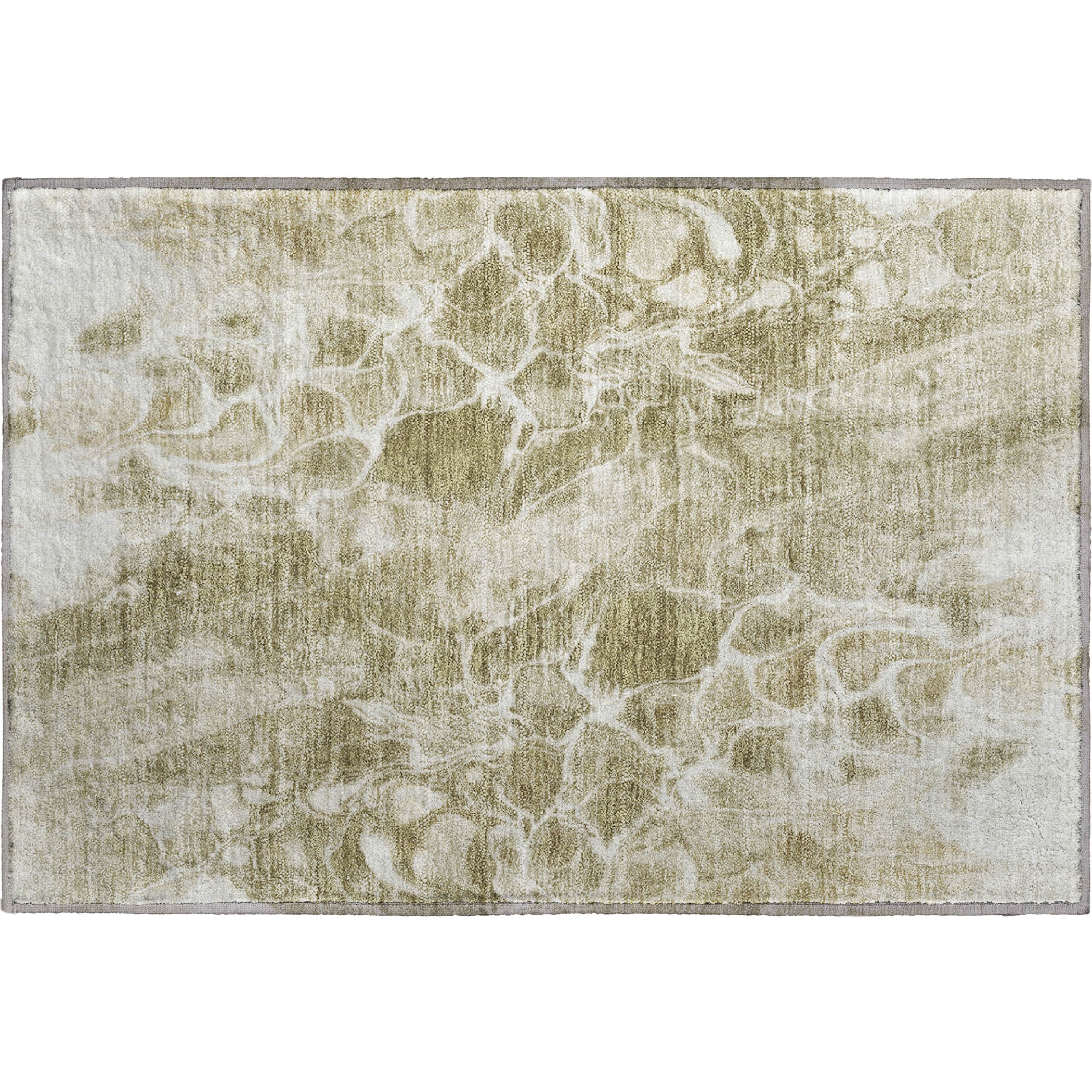 Bogota Machine Washable Transitional Khaki Brown Rug 1'8" x 2'6" #shape_Rectangle