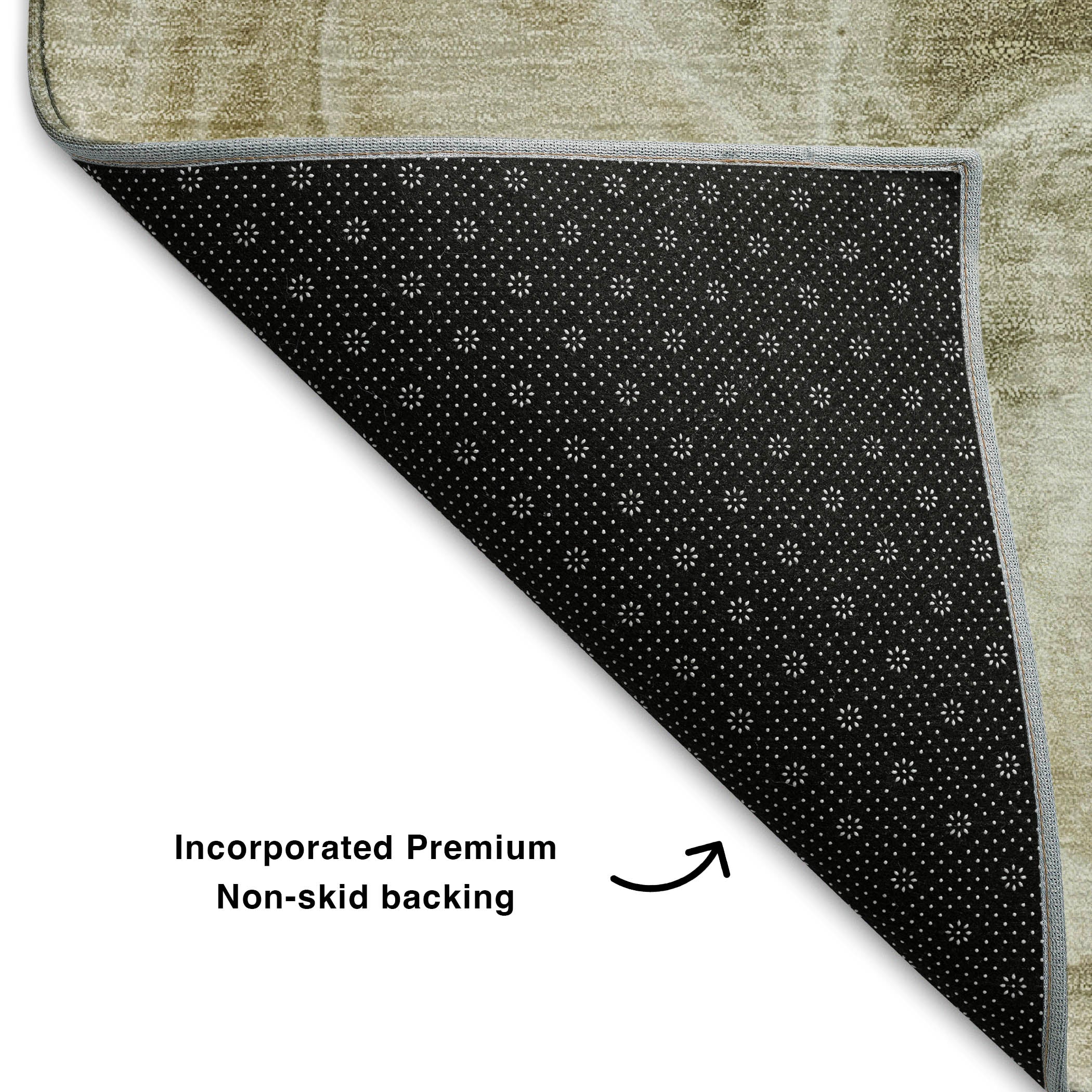 Bogota Machine Washable Transitional Khaki Brown Rug 1'8" x 2'6" #shape_Rectangle