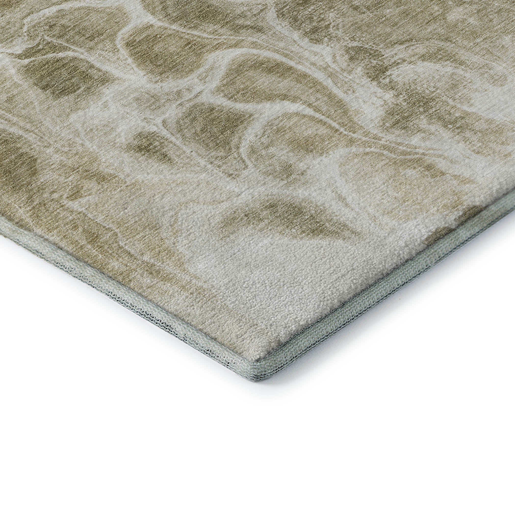 Bogota Machine Washable Transitional Khaki Brown Rug 1'8" x 2'6" #shape_Rectangle