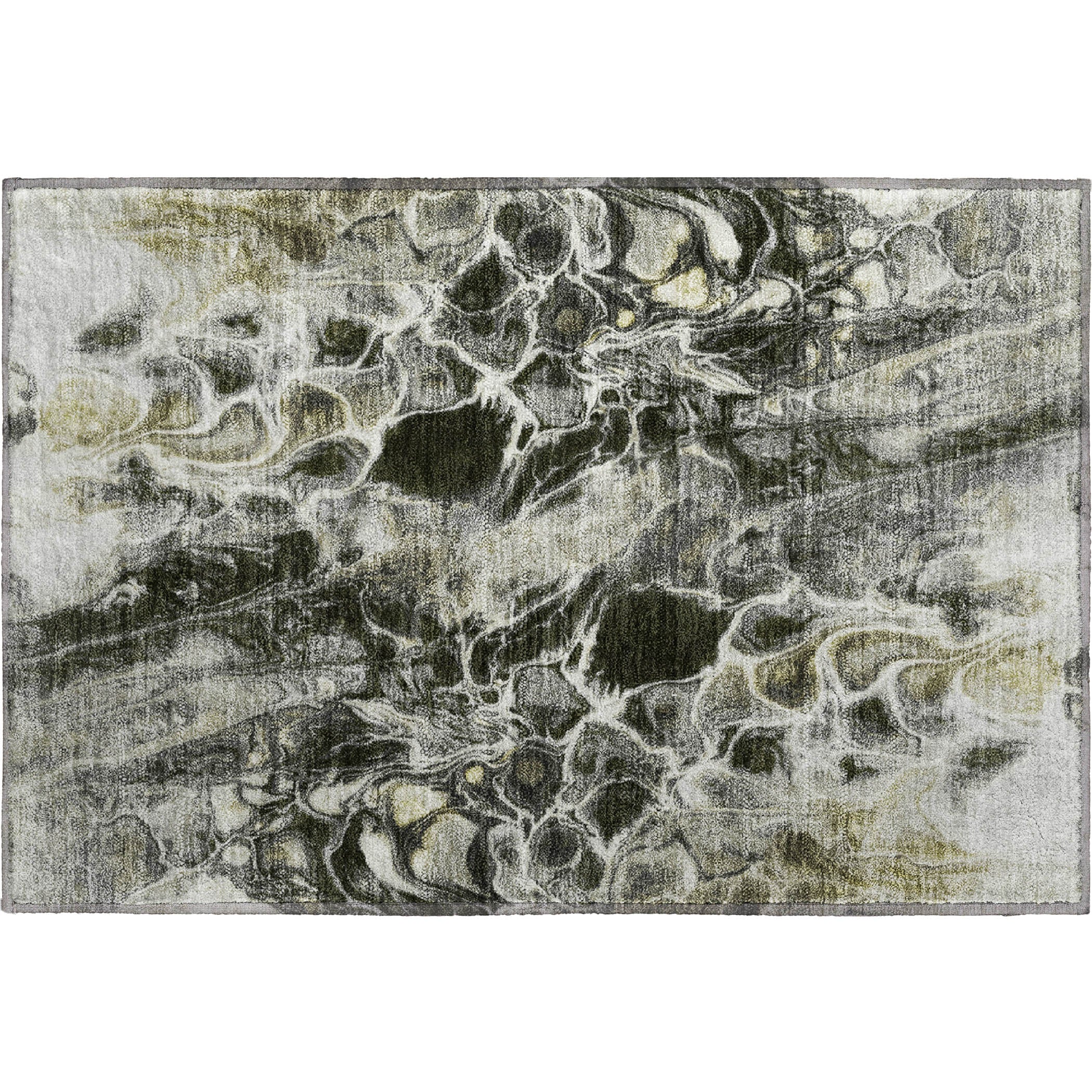 Bogota Machine Washable Transitional Pewter Gray Rug 1'8" x 2'6" #shape_Rectangle