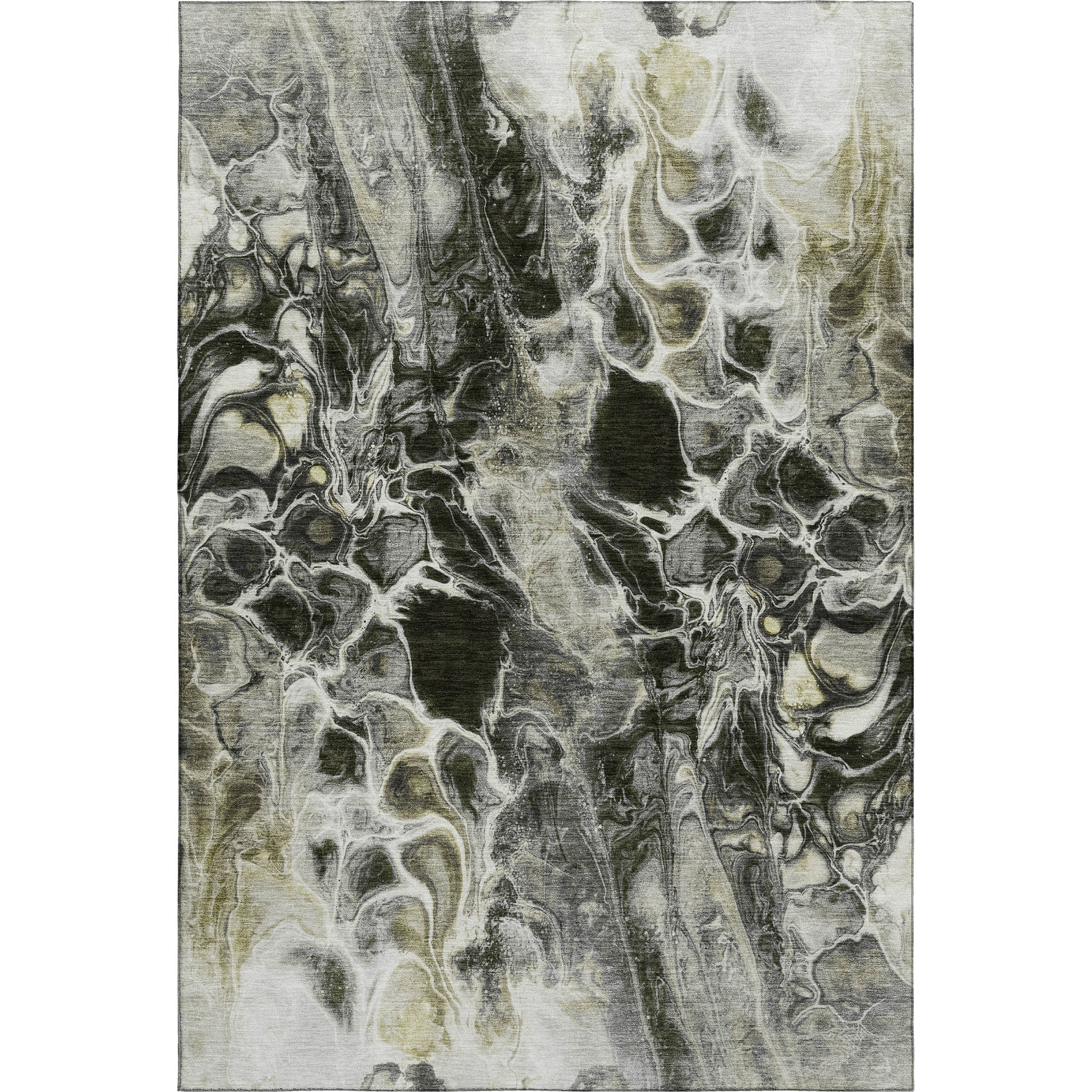 Bogota Machine Washable Transitional Pewter Gray Rug 2'6" x 3'10" #shape_Rectangle