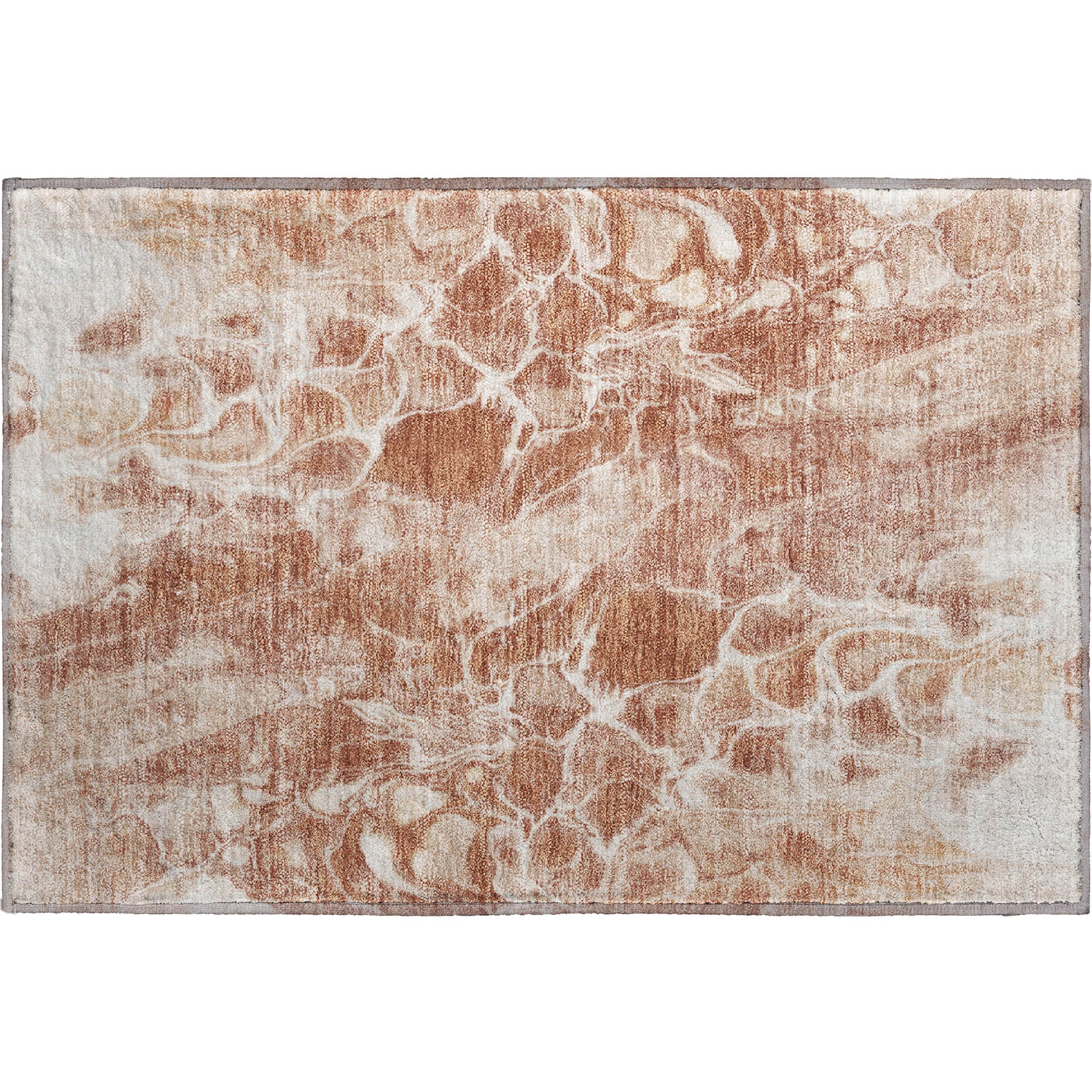 Bogota Machine Washable Transitional Terracotta Orange Rug 1'8" x 2'6" #shape_Rectangle