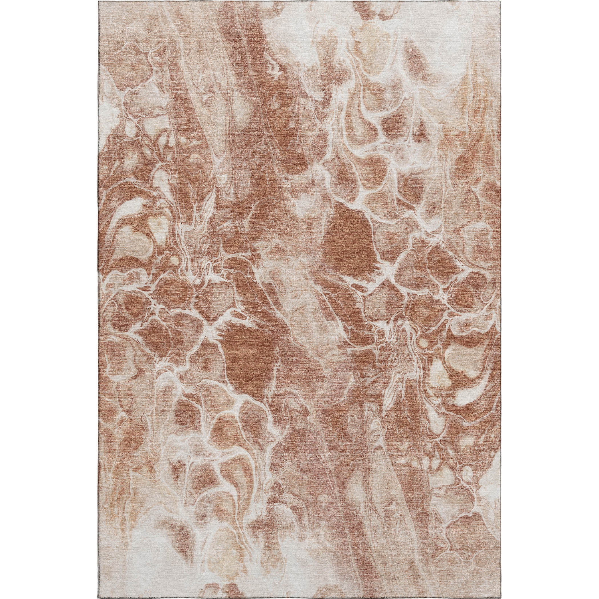 Bogota Machine Washable Transitional Terracotta Orange Rug 2'6" x 3'10" #shape_Rectangle