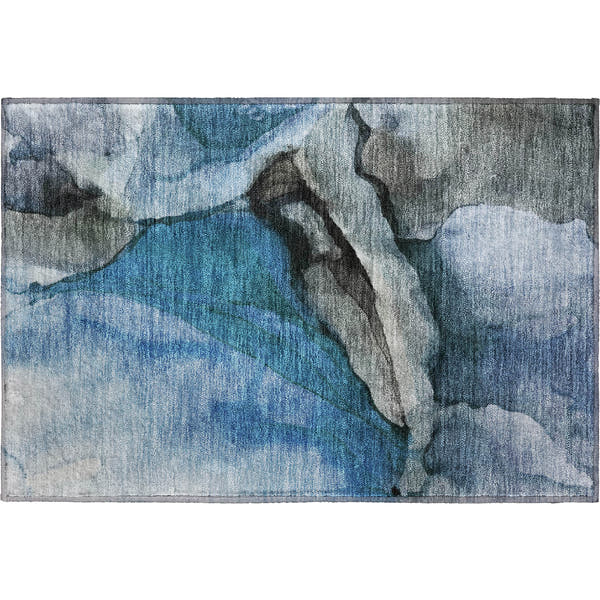 Tbilisi Machine Washable Transitional Blue Rug 1'8" x 2'6"
